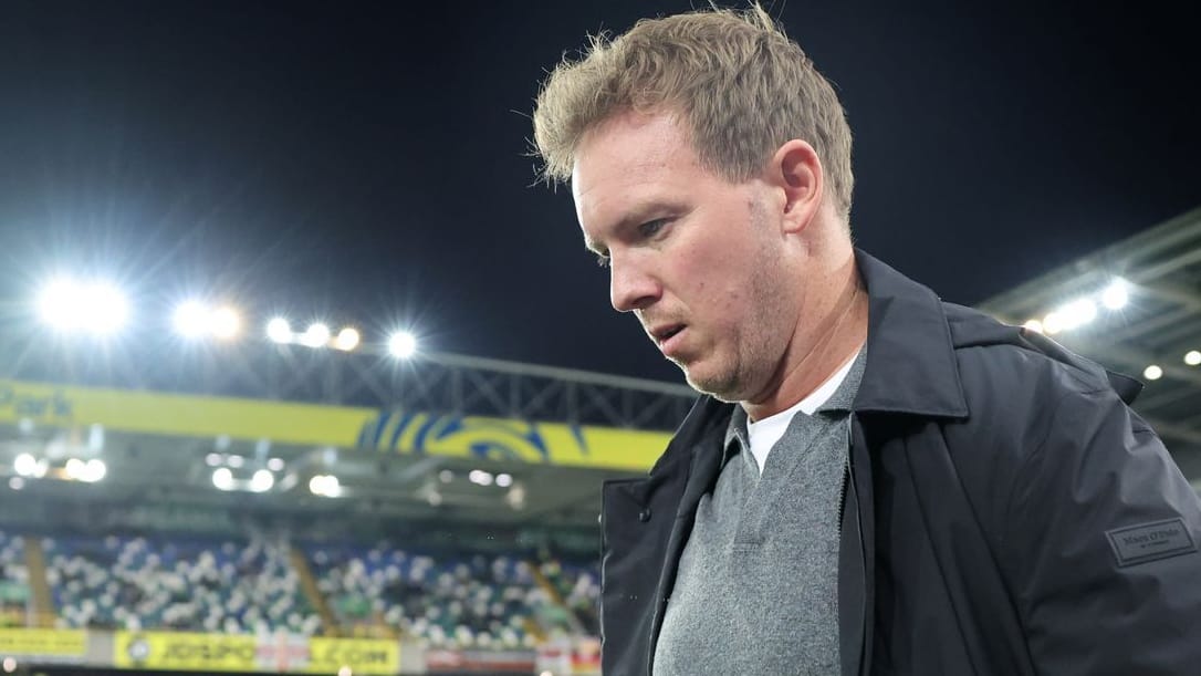 Bundestrainer Nagelsmann an der Seitenlinie gegen Nordirland: Schwache zweite Halbzeit. Bundestrainer Nagelsmann an der Seitenlinie gegen Nordirland: Schwache zweite Halbzeit.