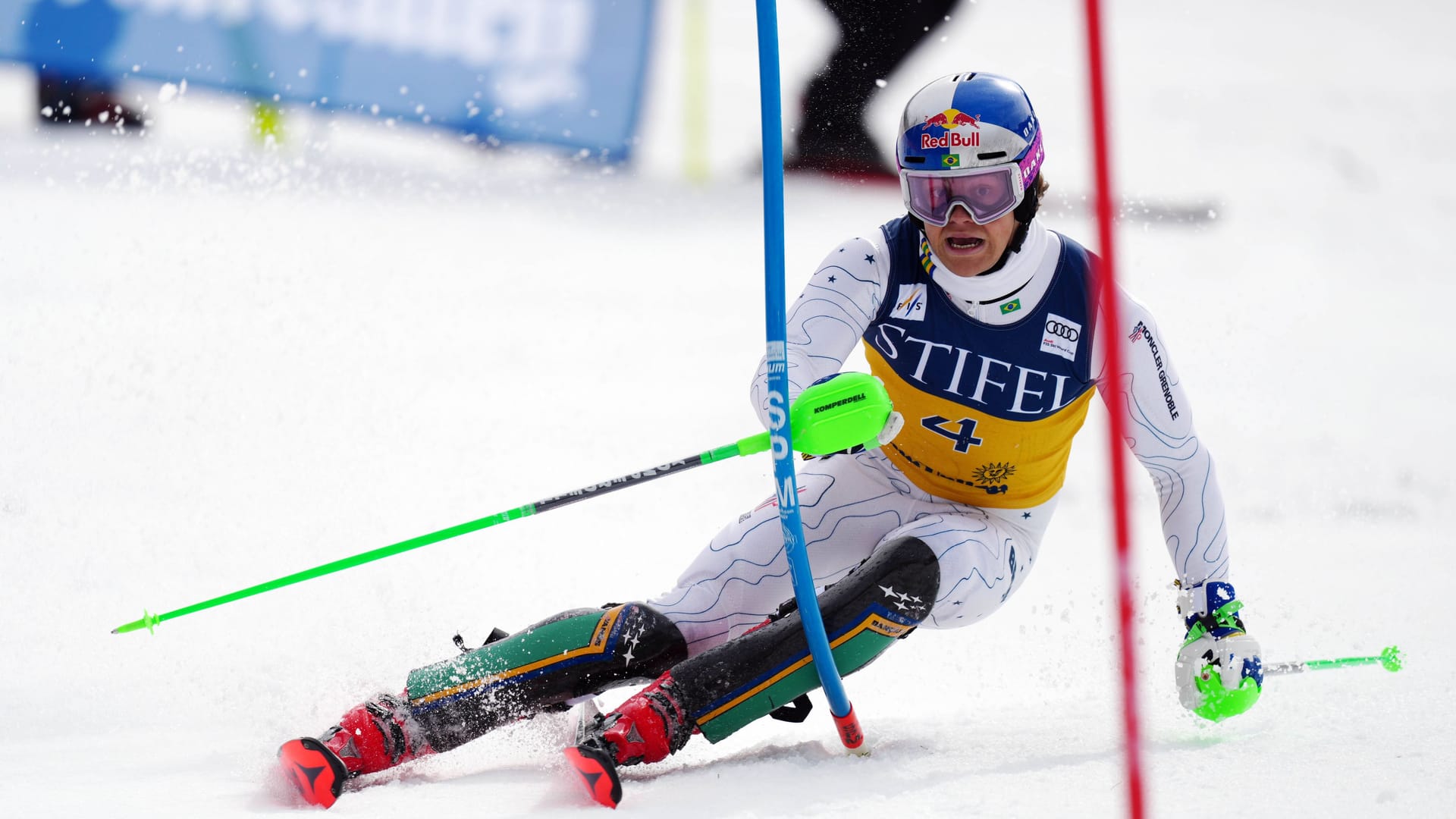 Lucas Pinheiro Braathen: Er will bei den Olympischen Spielen im kommenden Jahr antreten. Lucas Pinheiro Braathen: Er will bei den Olympischen Spielen im kommenden Jahr antreten.