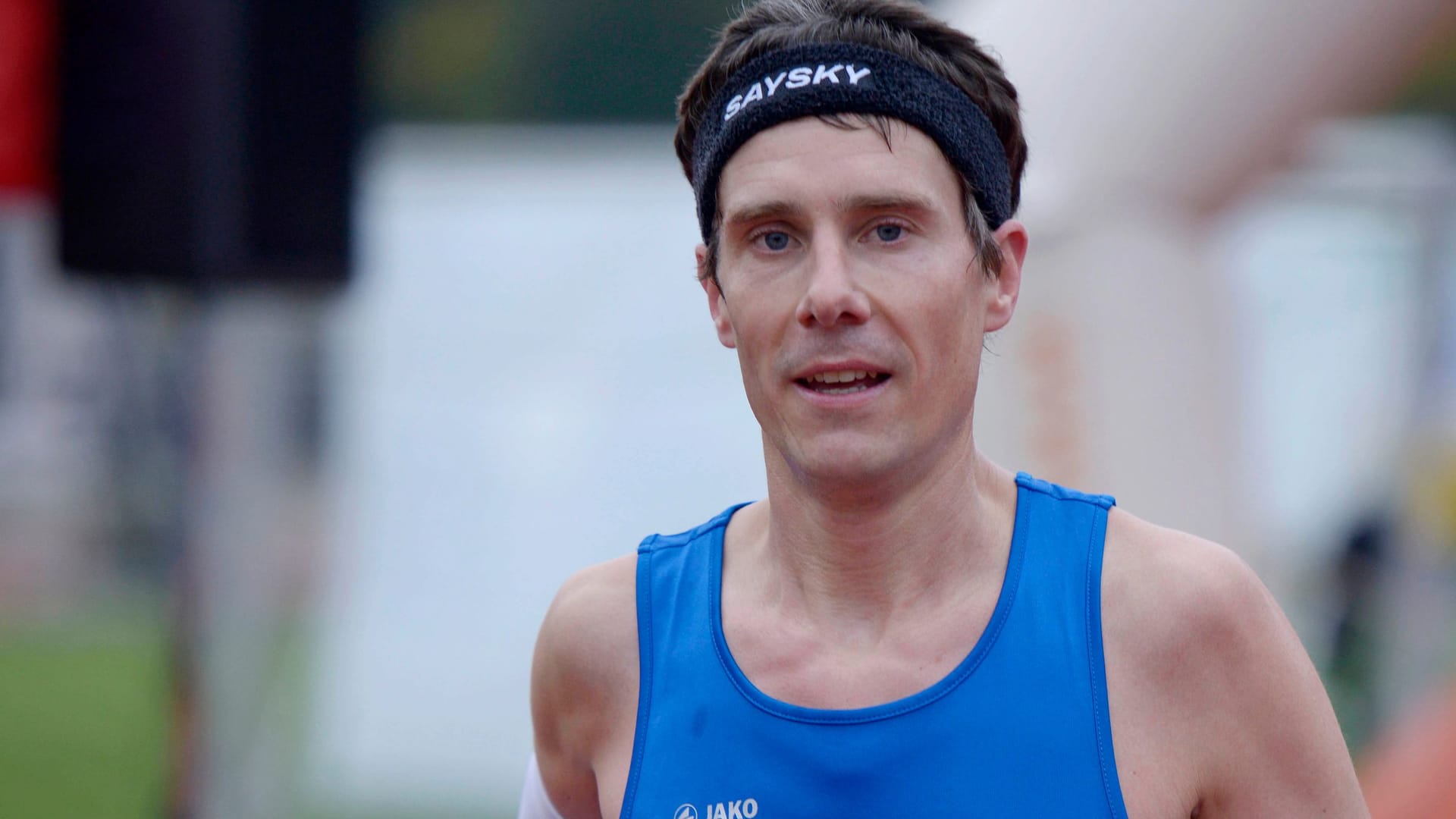 Hannes Piffko bei einem Lauf (Archivfoto): Er war Teil der Gruppe, die von Raab während des Köln Marathons überrascht wurde. Hannes Piffko bei einem Lauf (Archivfoto): Er war Teil der Gruppe, die von Raab während des Köln Marathons überrascht wurde.