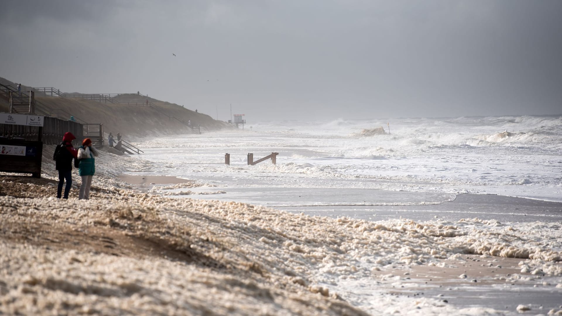 Sturmflut an der Nordsee - Insel Sylt