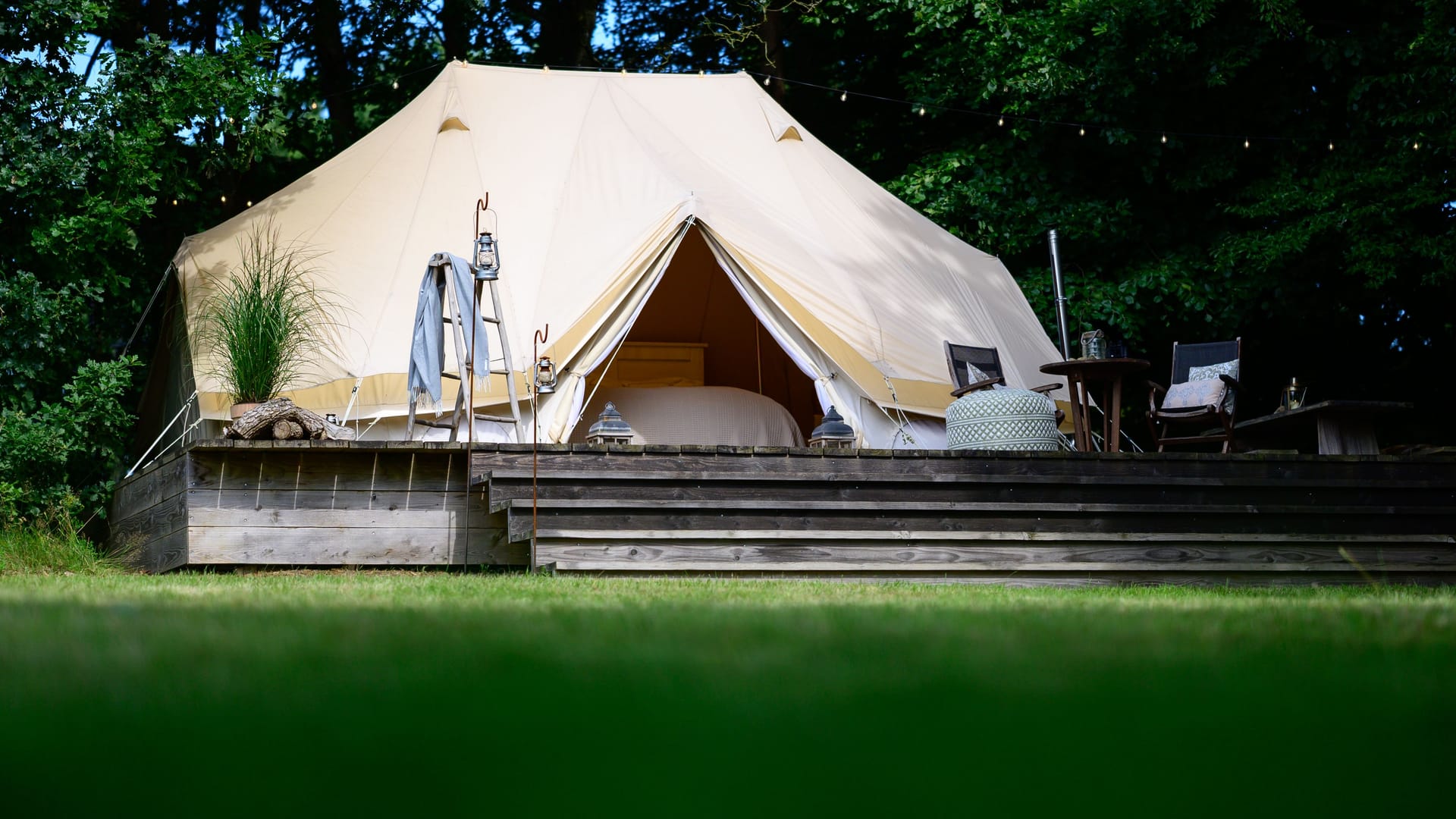 Camping in bequem: Das Glamping-Zelt auf dem Stimbekhof.