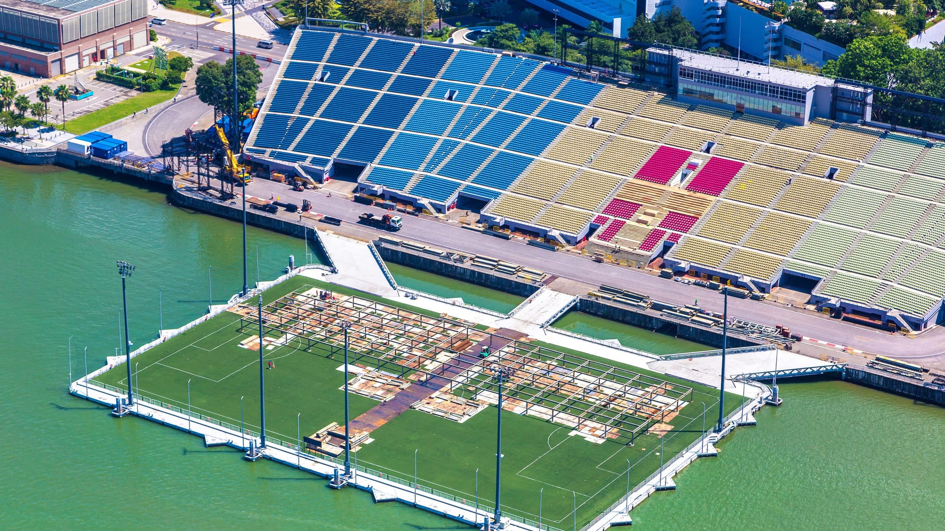 Float stadium in Singapore Float stadium in Singapore