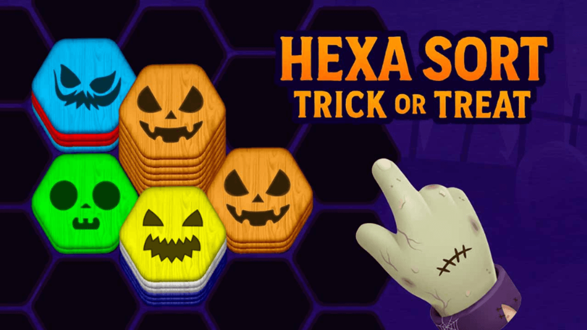 Hexa Sort Trick or Treat kostenlos spielen auf t-online.de/spiele