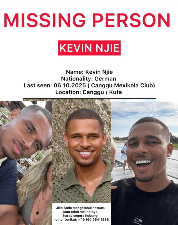 Kevin Njie wurde am 6. Oktober zuletzt gesehen.