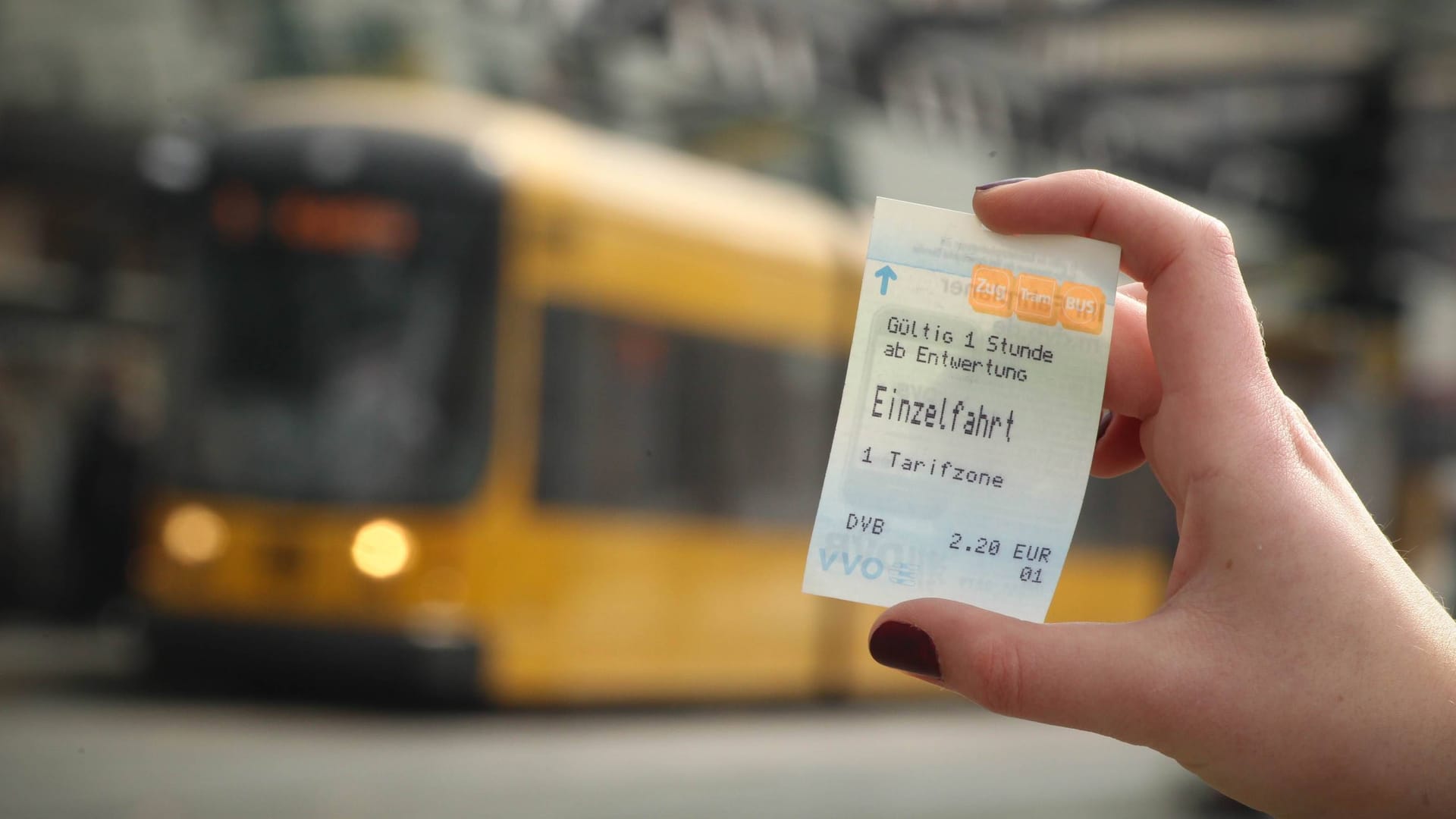 Einzelfahrschein der Dresdner Verkehrsbetriebe aus dem Jahr 2024: Einzelfahrschein der Dresdner Verkehrsbetriebe aus dem Jahr 2024: