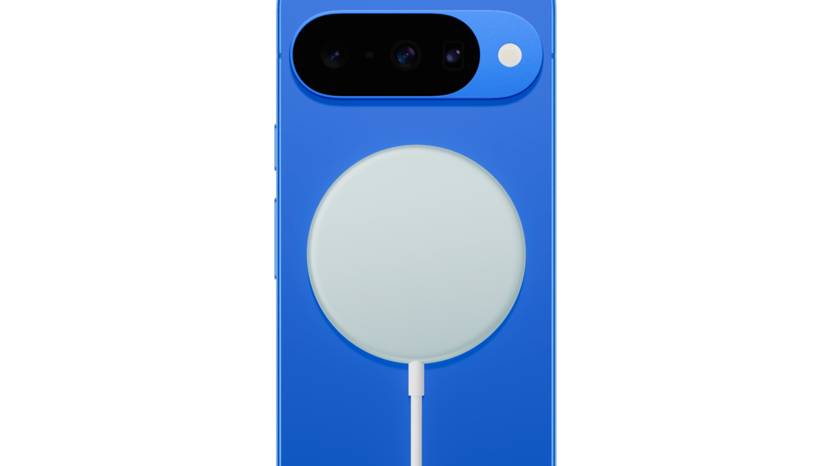 Pixel Snap: Dank der Integration des Ladestandards Qi2 lässt sich Zubehör magnetisch befestigen.