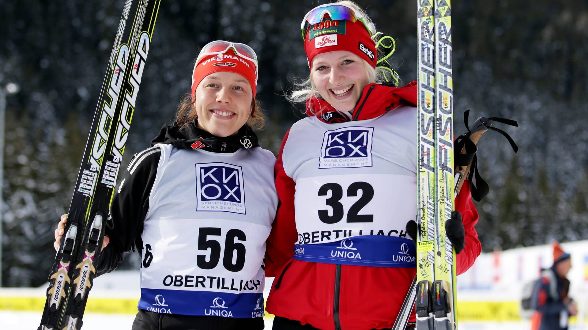 Lisa Theresa Hauser und Laura Dahlmeier (r.) im Jahr 2013: Damals traten sie bei den Junioren an.
