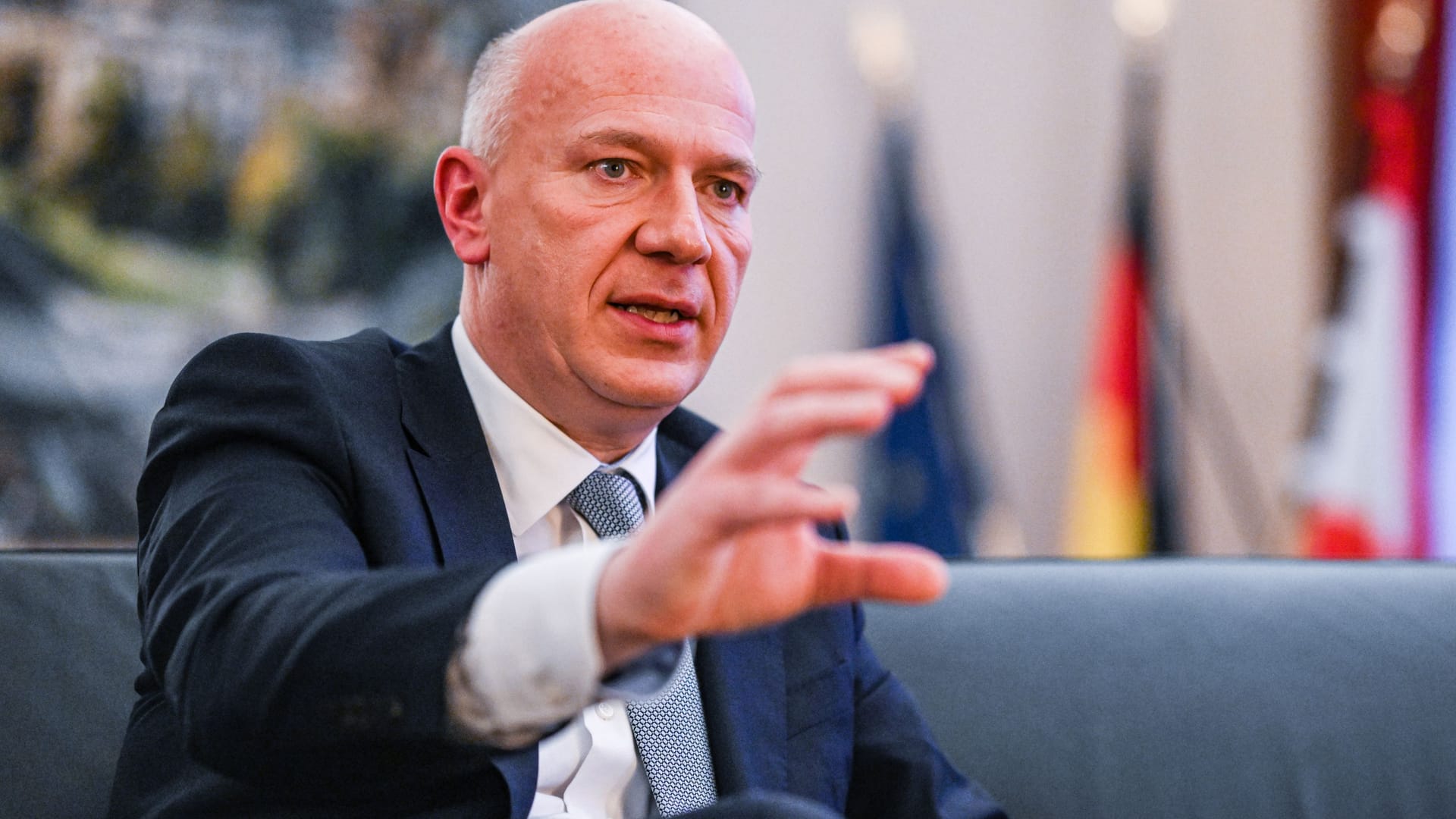 Berlins Regierender Bürgermeister Kai Wegner (CDU): Er hat sich zu den Sätzen von Friedrich Merz (CDU) geäußert.
