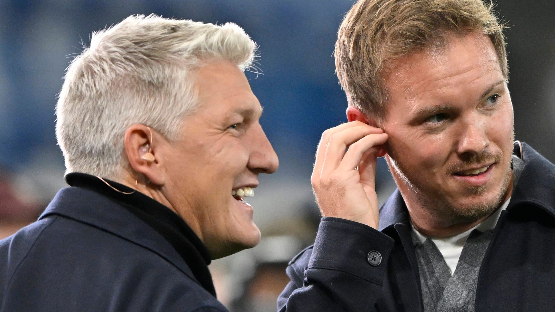 Bastian Schweinsteiger (l.) und Julian Nagelsmann: Der Weltmeister und der Bundestrainer sprachen am Freitag beide über die Rolle Joshua Kimmichs. Bastian Schweinsteiger (l.) und Julian Nagelsmann: Der Weltmeister und der Bundestrainer sprachen am Freitag beide über die Rolle Joshua Kimmichs.