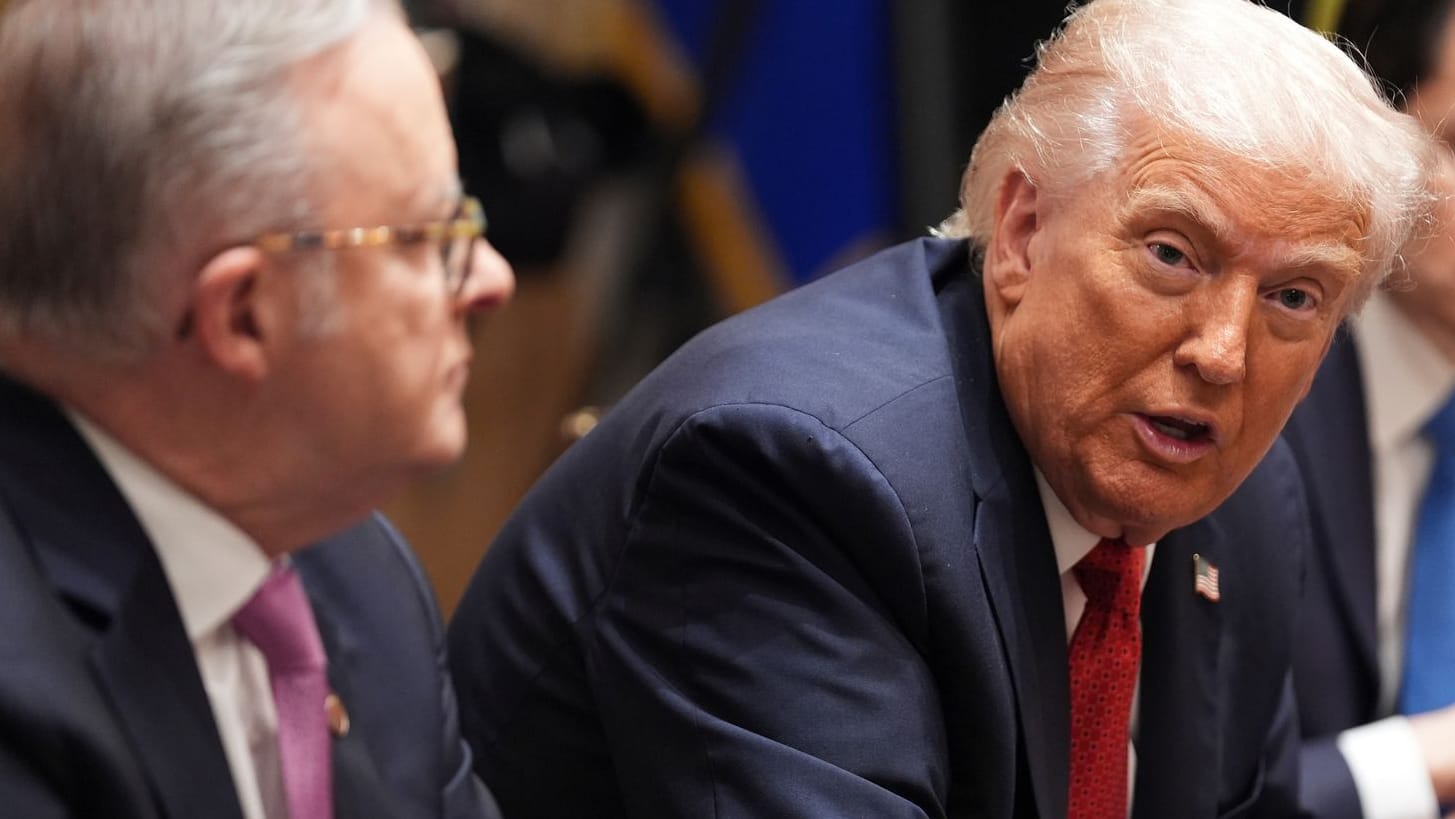 Trump mit dem australischen Premierminister Anthony Albanese (l.). Trump mit dem australischen Premierminister Anthony Albanese (l.).