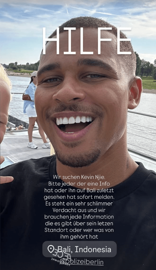 Kevin Njie wird auf Bali vermisst. Kevin Njie wird auf Bali vermisst.