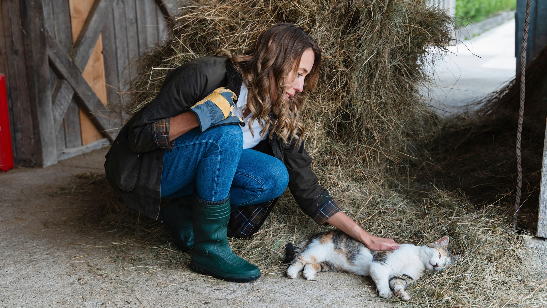 Eine junge Frau streichelt eine Katze: Urlaub auf dem Bauernhof ist längst nicht mehr nur etwas für Familien mit kleinen Kindern. Eine junge Frau streichelt eine Katze: Urlaub auf dem Bauernhof ist längst nicht mehr nur etwas für Familien mit kleinen Kindern.