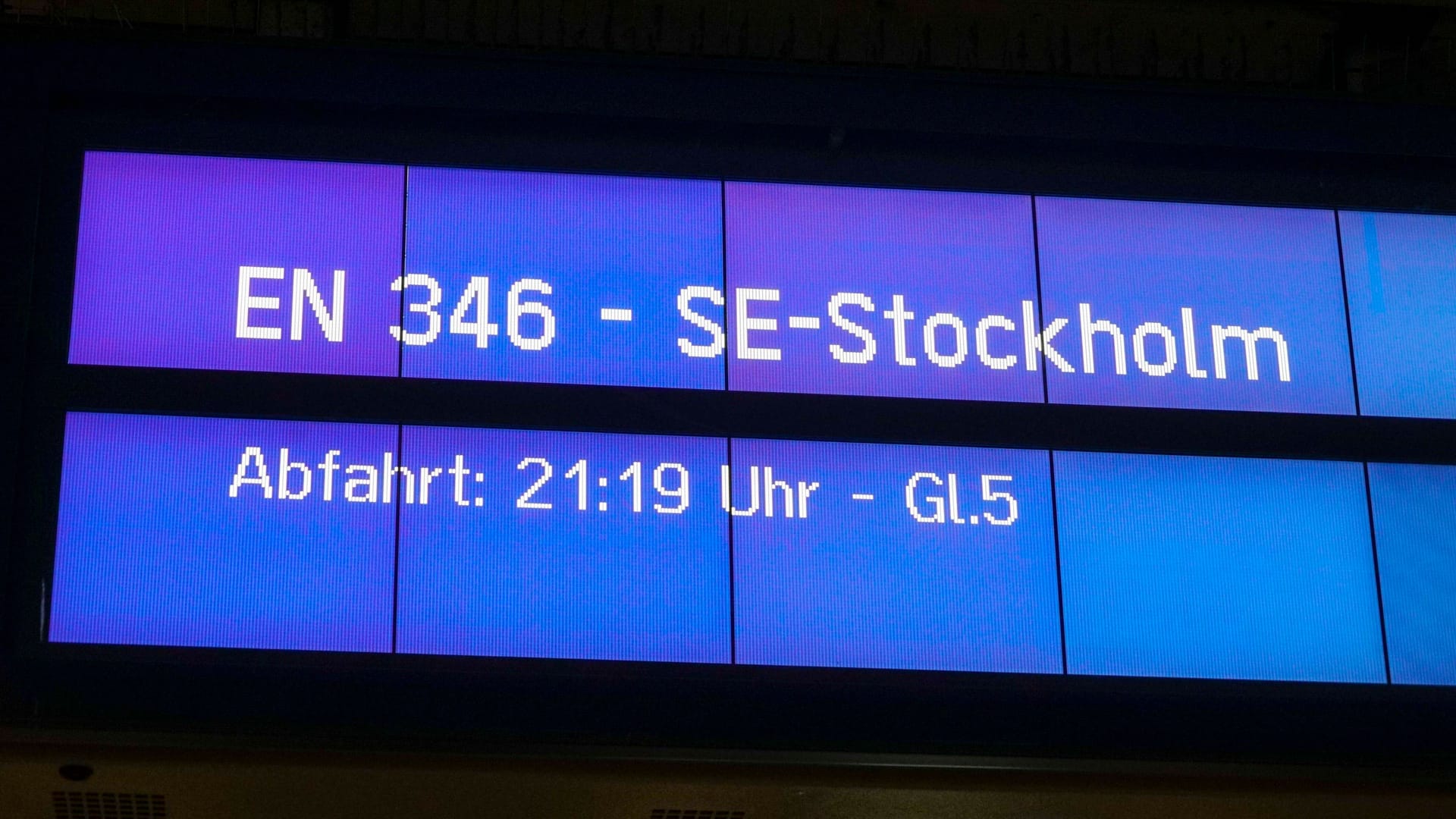 Zuganzeige Nachtzug nach Stockholm (Archivbild): Das Privatunternehmen RDC übernimmt ab 2026 den Betrieb.