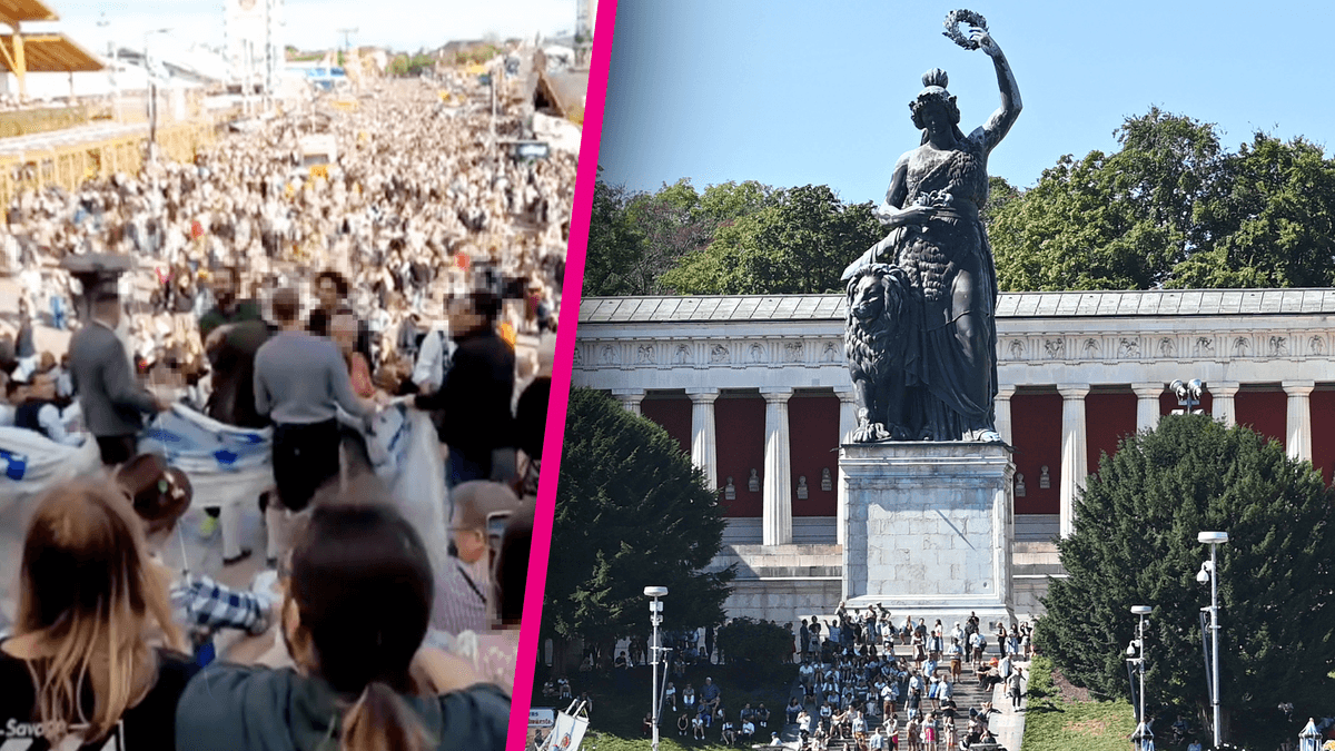 „Remigration“-Parole auf der Wiesn: Passanten stoppen Banner-Aktion