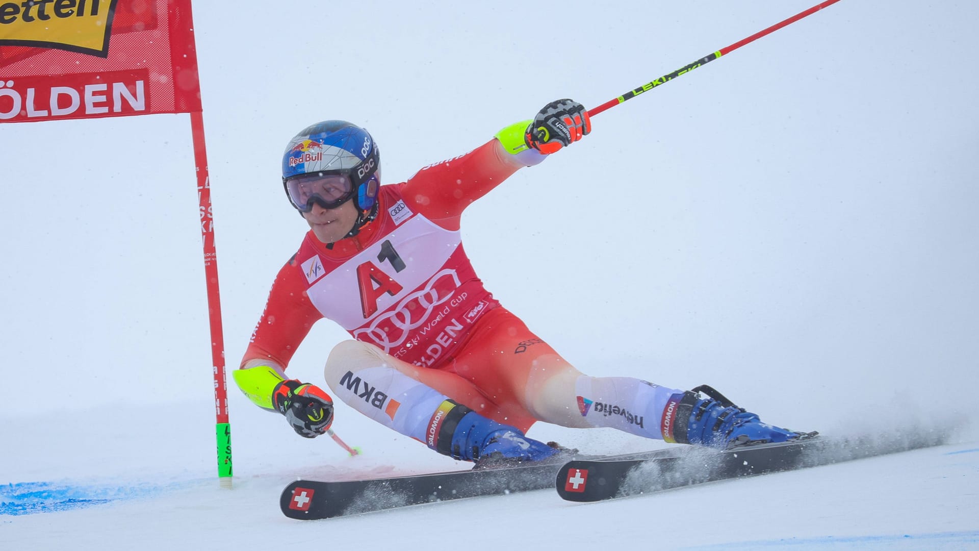 Marco Odermatt: Der Schweizer führte nach dem ersten Durchgang.