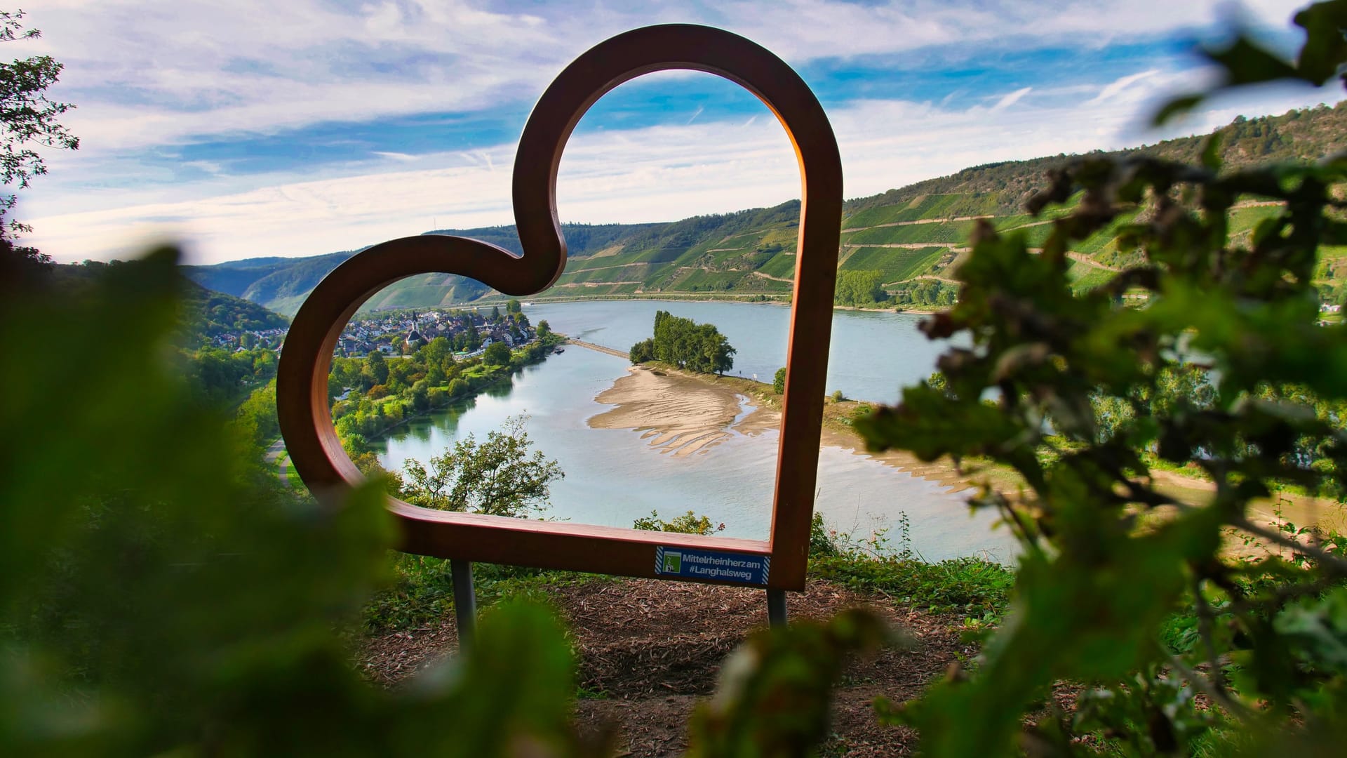 Mittelrheinherz: Hier lassen sich gute Erinnerungsfotos schießen. Mittelrheinherz: Hier lassen sich gute Erinnerungsfotos schießen.