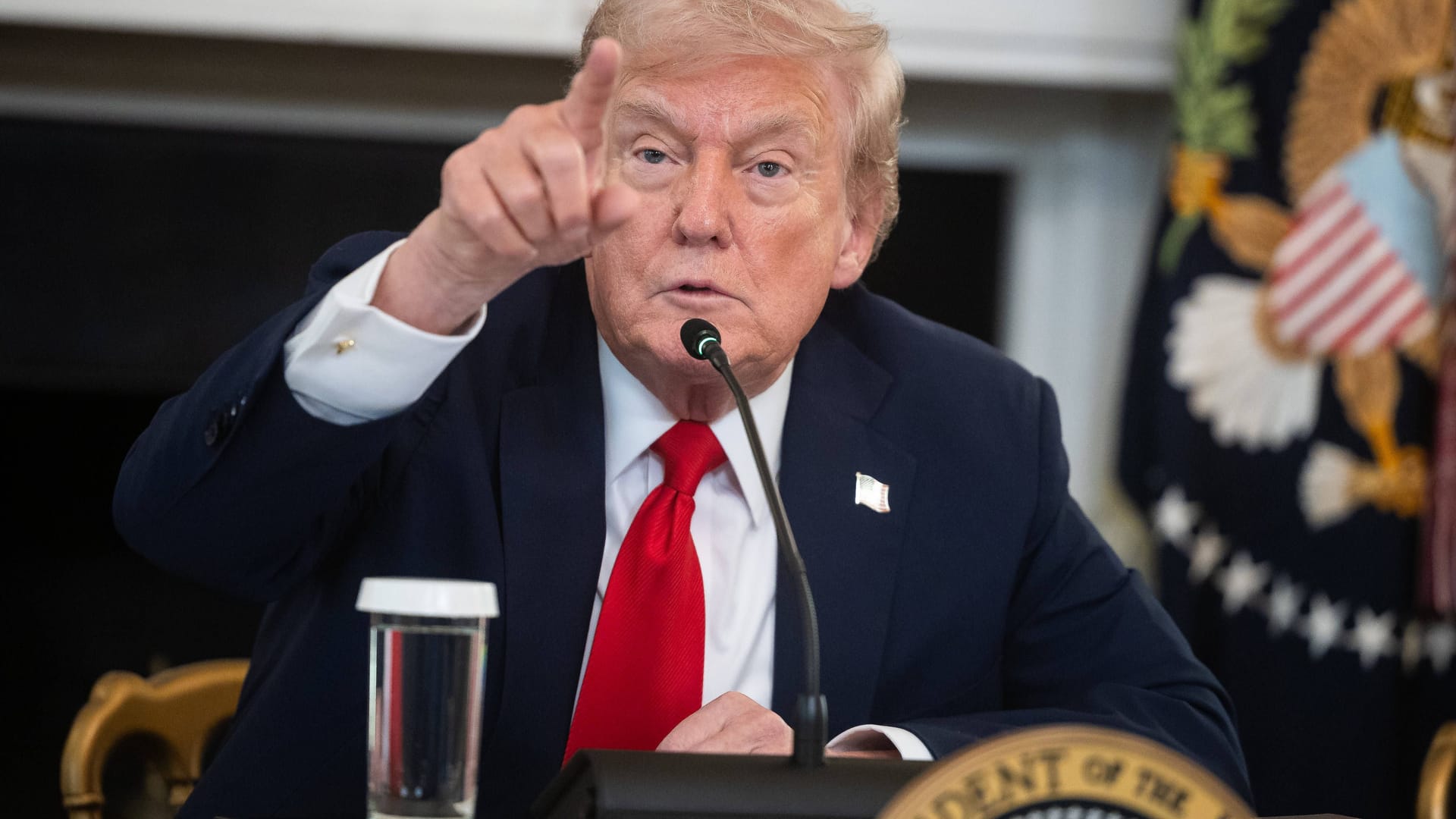 US-Präsident Donald Trump im Weißen Haus: Er erklärte Antifa zur Terrororganisation. US-Präsident Donald Trump im Weißen Haus: Er erklärte Antifa zur Terrororganisation.