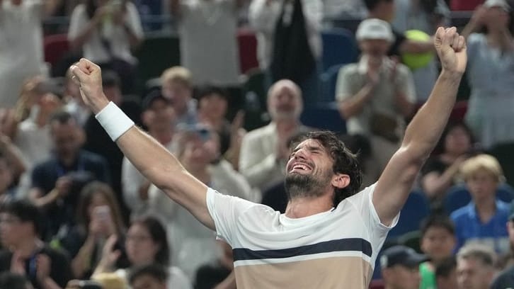 Valentin Vacherot emotional: Er ging als Nummer 204 der Weltrangliste in das Turnier.