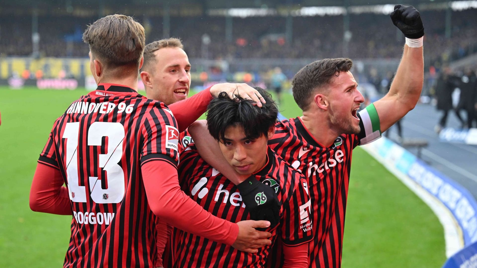 Daisuke Yokota: Der Neuzugang traf im Derby gegen Braunschweig zum 3:0 für Hannover 96. Daisuke Yokota: Der Neuzugang traf im Derby gegen Braunschweig zum 3:0 für Hannover 96.
