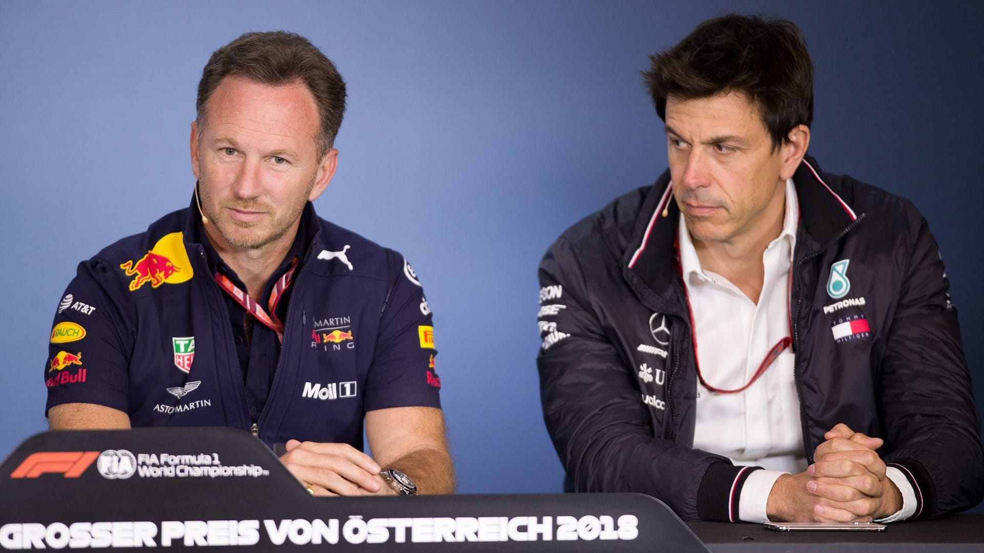 Christian Horner (li) und Toto Wolff Christian Horner (li) und Toto Wolff