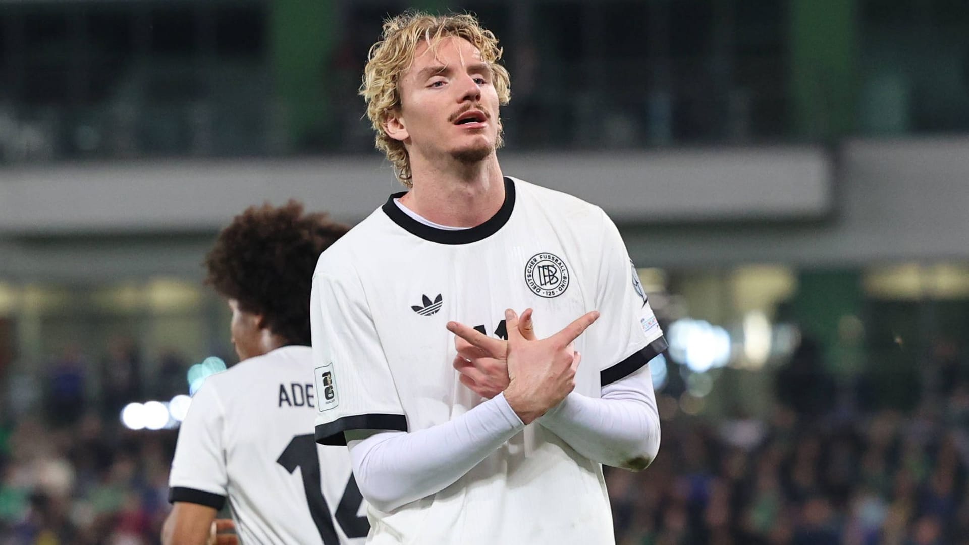 Torpremiere: Nick Woltemade feiert seinen Treffer gegen Nordirland.