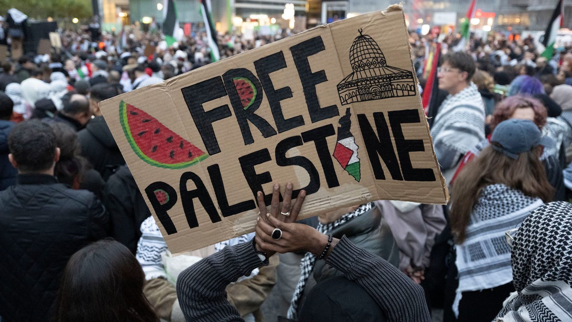 Pro-Palästinensische Demonstration in Frankfurt/Main Pro-Palästinensische Demonstration in Frankfurt/Main