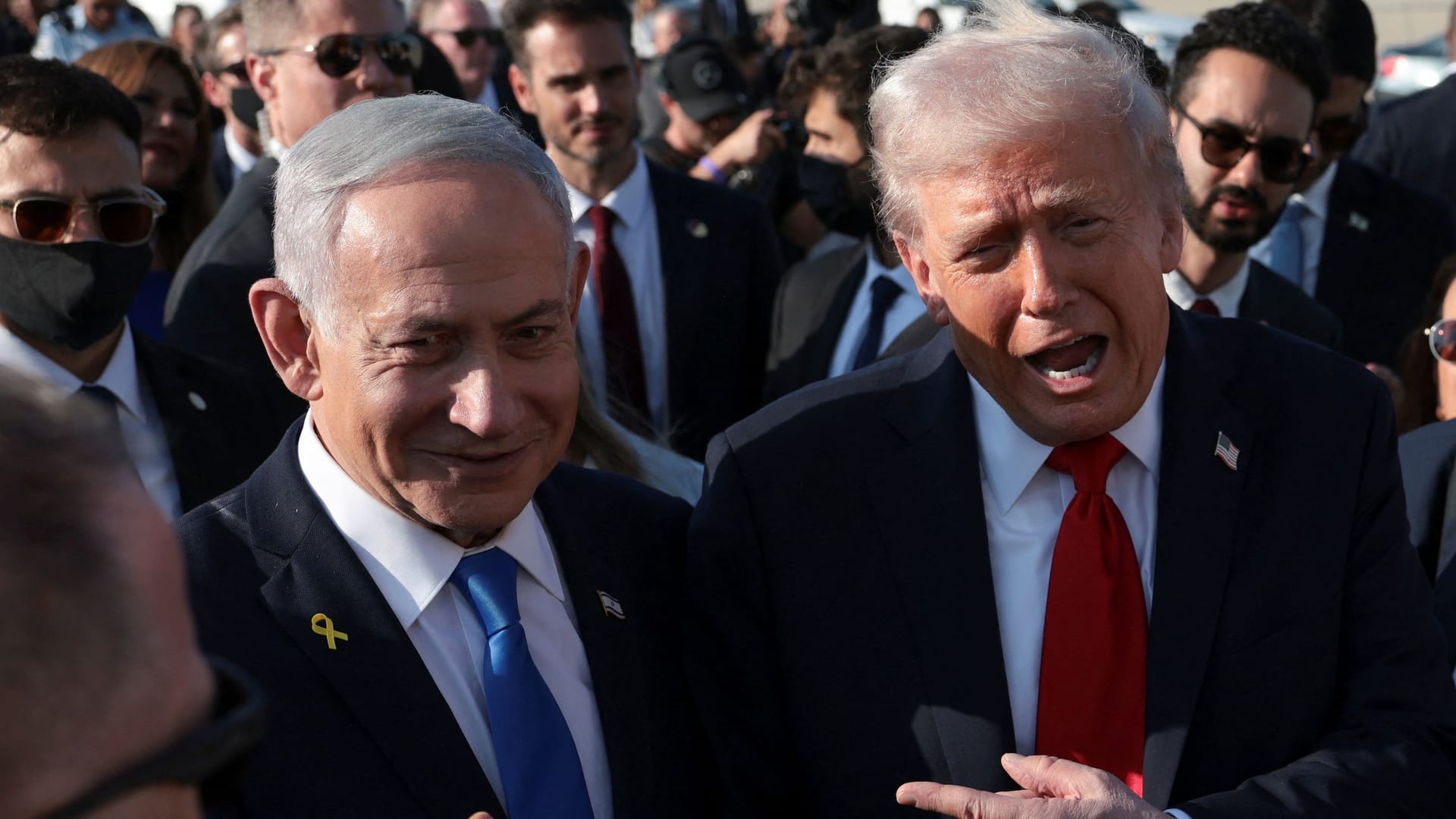 US-Präsident Donald Trump neben Israels Premierminister Benjamin Netanjahu: Ein großartiger Tag. US-Präsident Donald Trump neben Israels Premierminister Benjamin Netanjahu: Ein großartiger Tag.