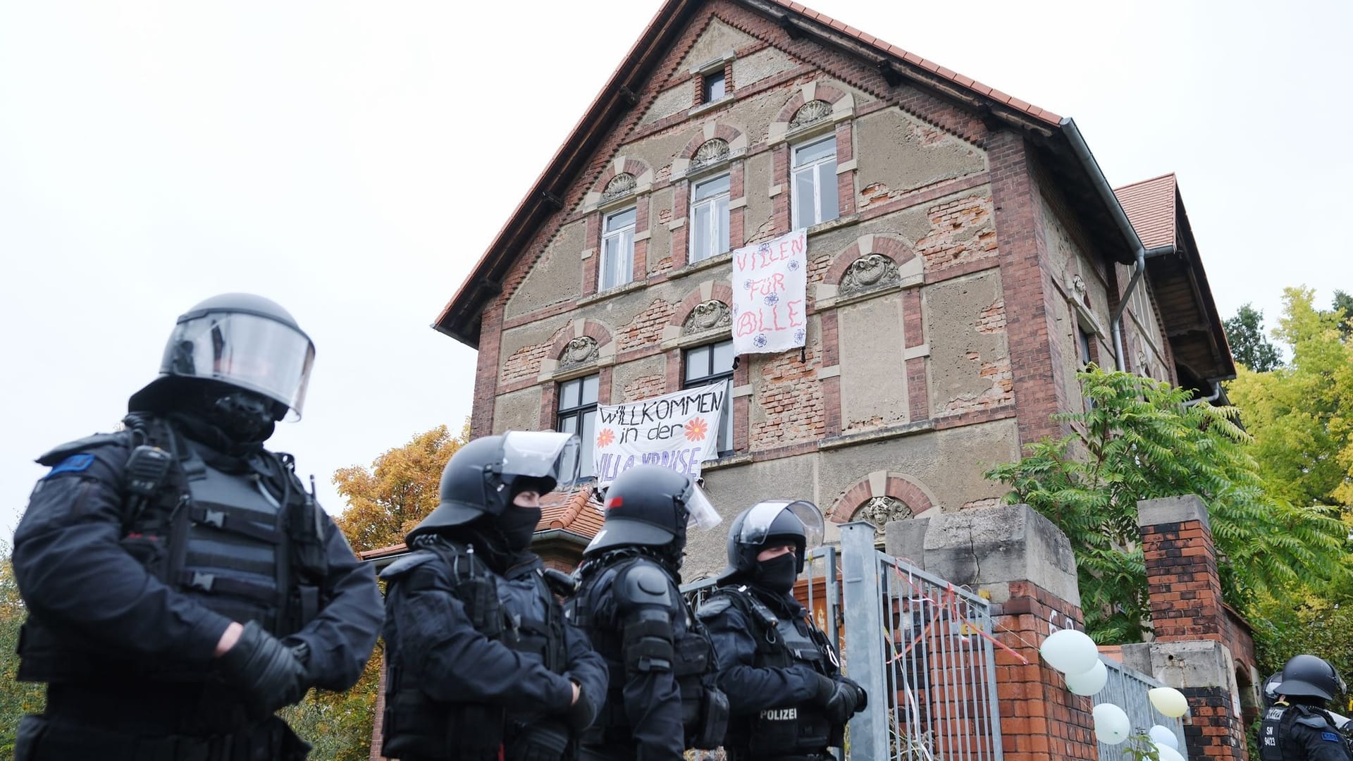 Hausbesetzung in Leipzig