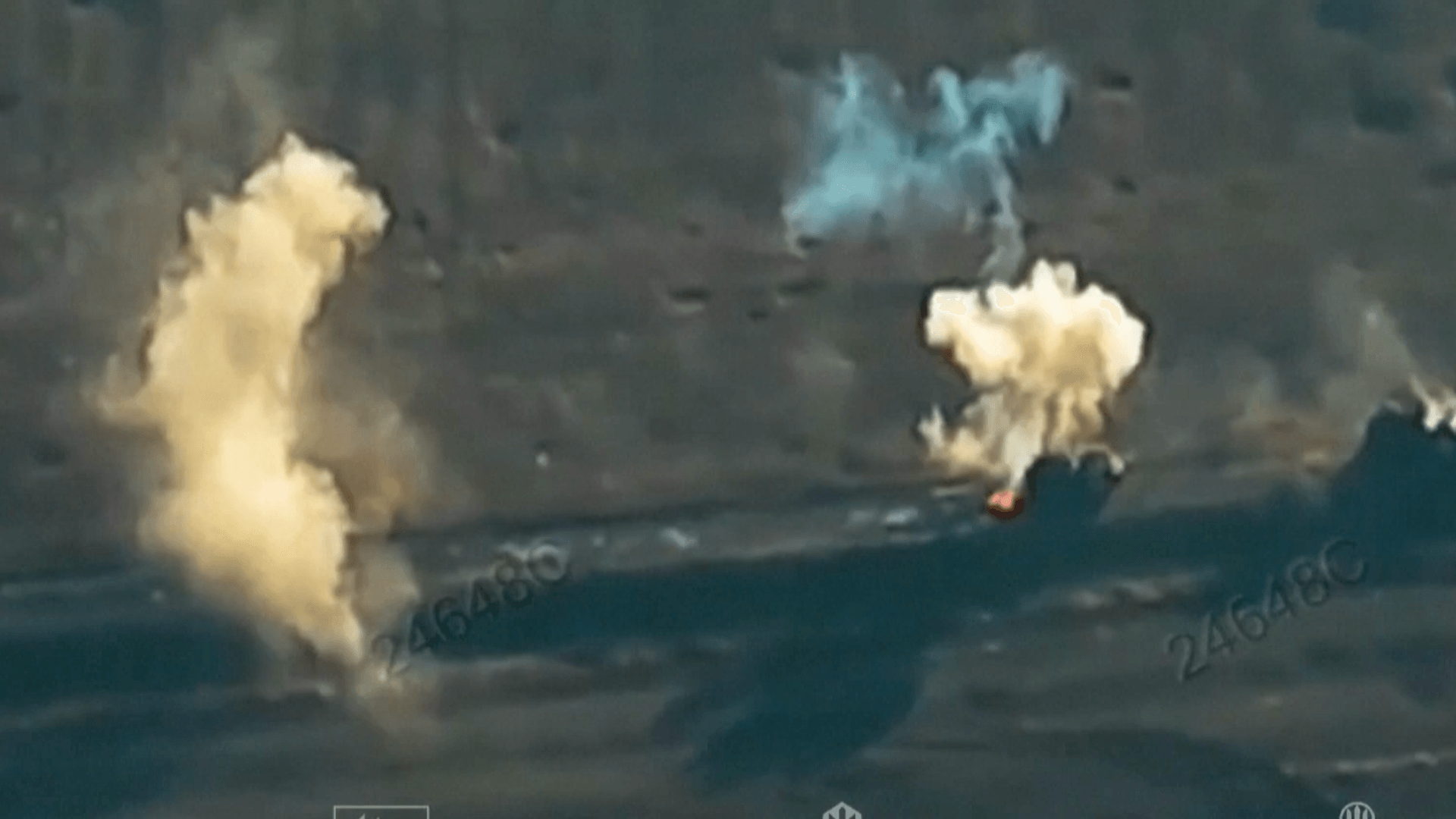 Aufnahmen der ukrainischen Asow-Brigade sollen den Abschuss russischer Panzer in der Region Donezk zeigen.