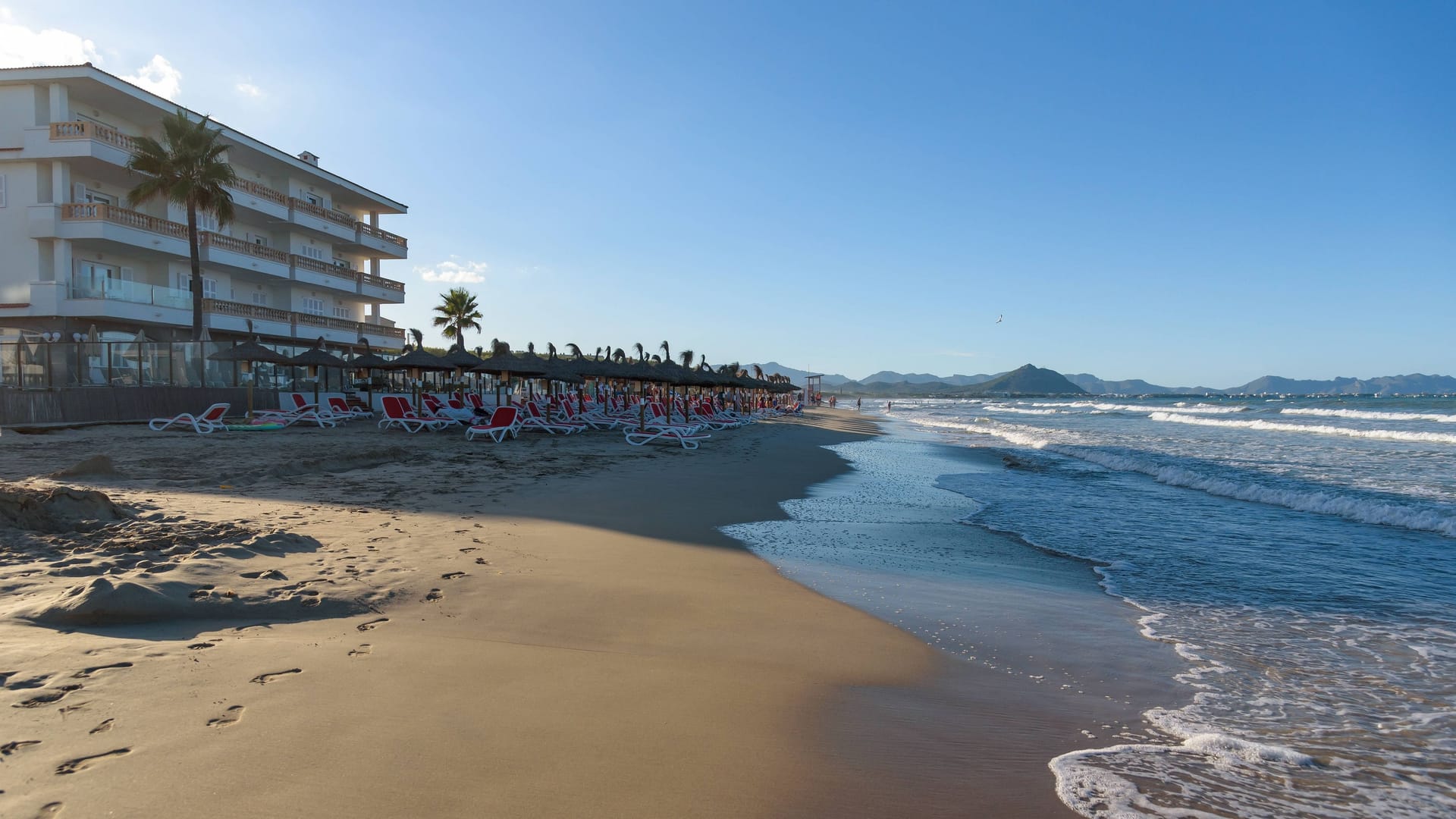 Strand von Santa Margalida auf Mallorca: Hier endete ein Rettungsversuch mit dem Tod eines deutschen Urlaubers. Strand von Santa Margalida auf Mallorca: Hier endete ein Rettungsversuch mit dem Tod eines deutschen Urlaubers.