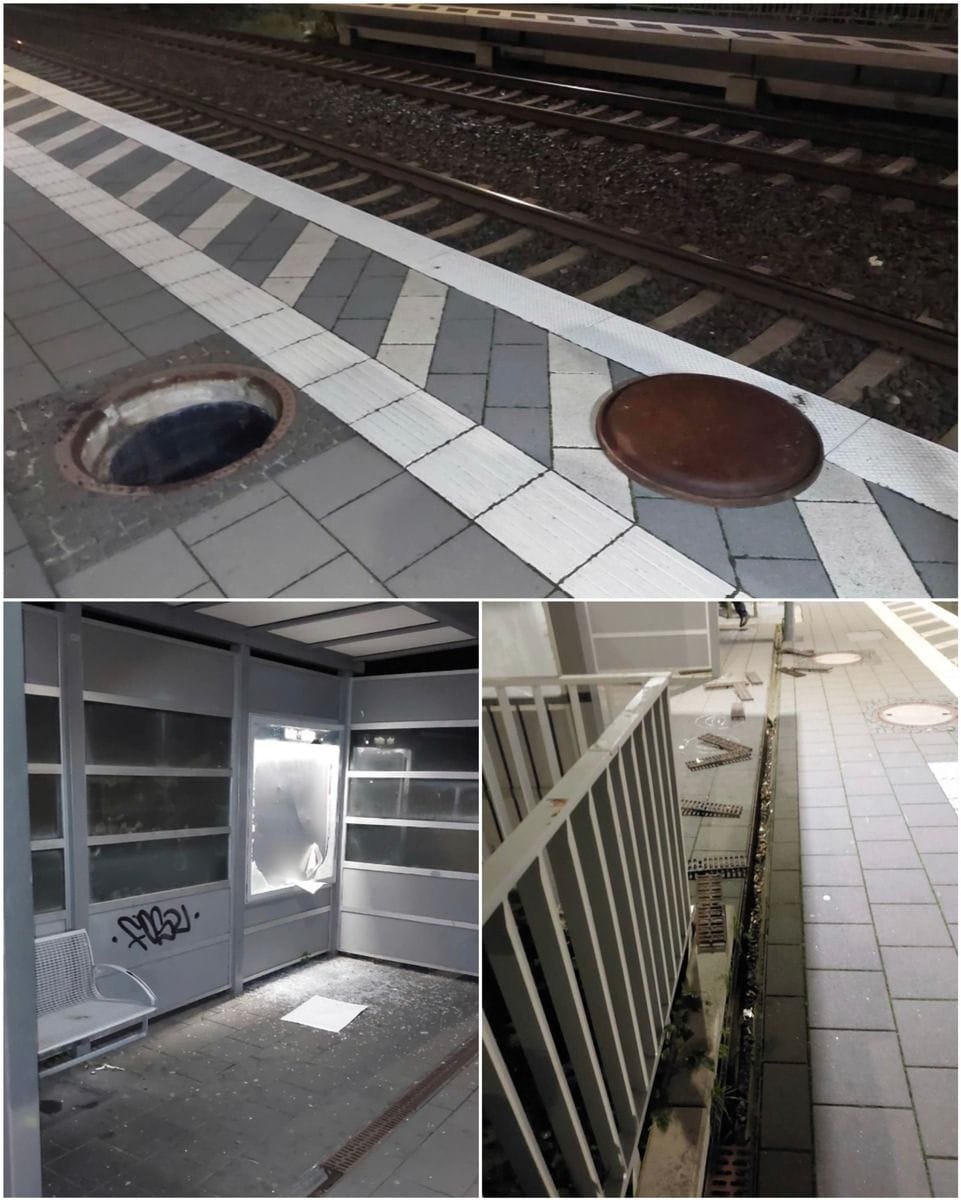 Zerstörung am Bahnhof Oberhausen-Holten: Der junge Mann habe aus Frust gehandelt.