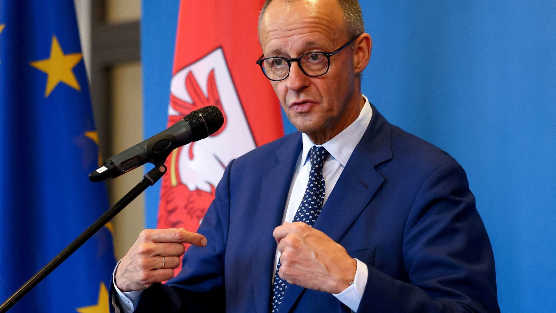 FILE PHOTO: German Chancellor Friedrich Merz visits Potsdam