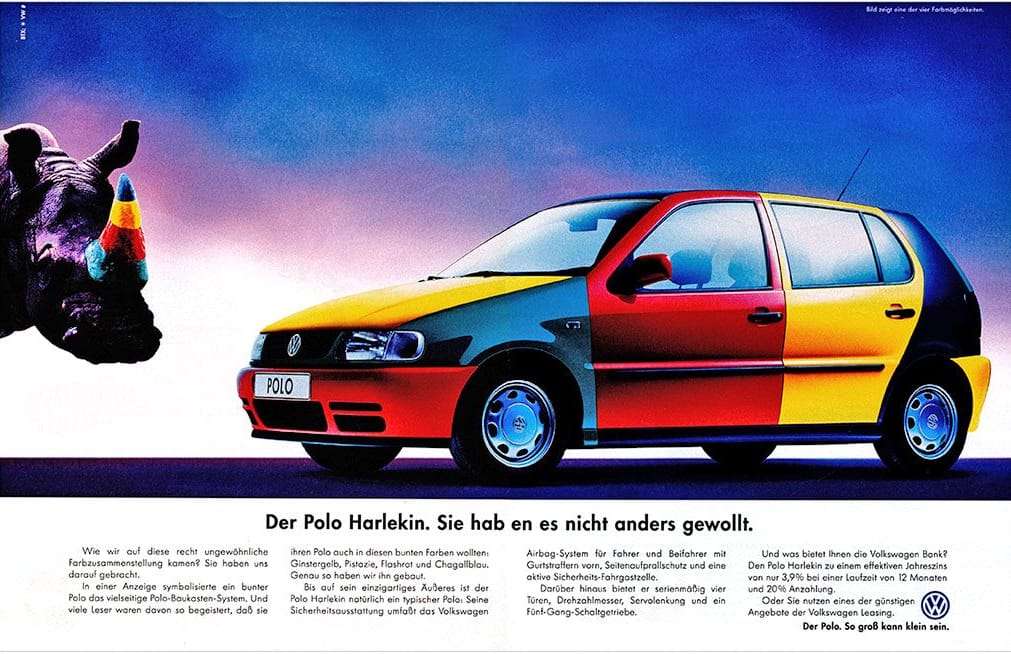 "Sie haben es nicht anders gewollt": So betitelte die VW-Werbeabteilung seinerzeit die Anzeige für das Harlekin-Serienmodell. "Sie haben es nicht anders gewollt": So betitelte die VW-Werbeabteilung seinerzeit die Anzeige für das Harlekin-Serienmodell.