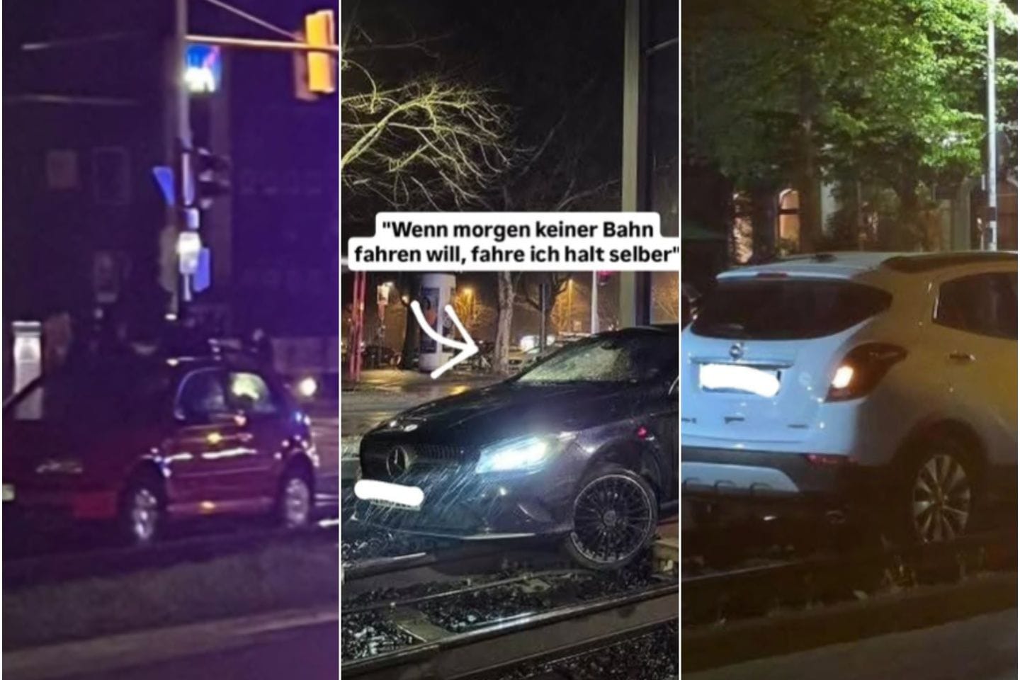 Autos auf Schienengleisen in Hannover (Montage): Im Internet längst ein Dauerthema. Autos auf Schienengleisen in Hannover (Montage): Im Internet längst ein Dauerthema.