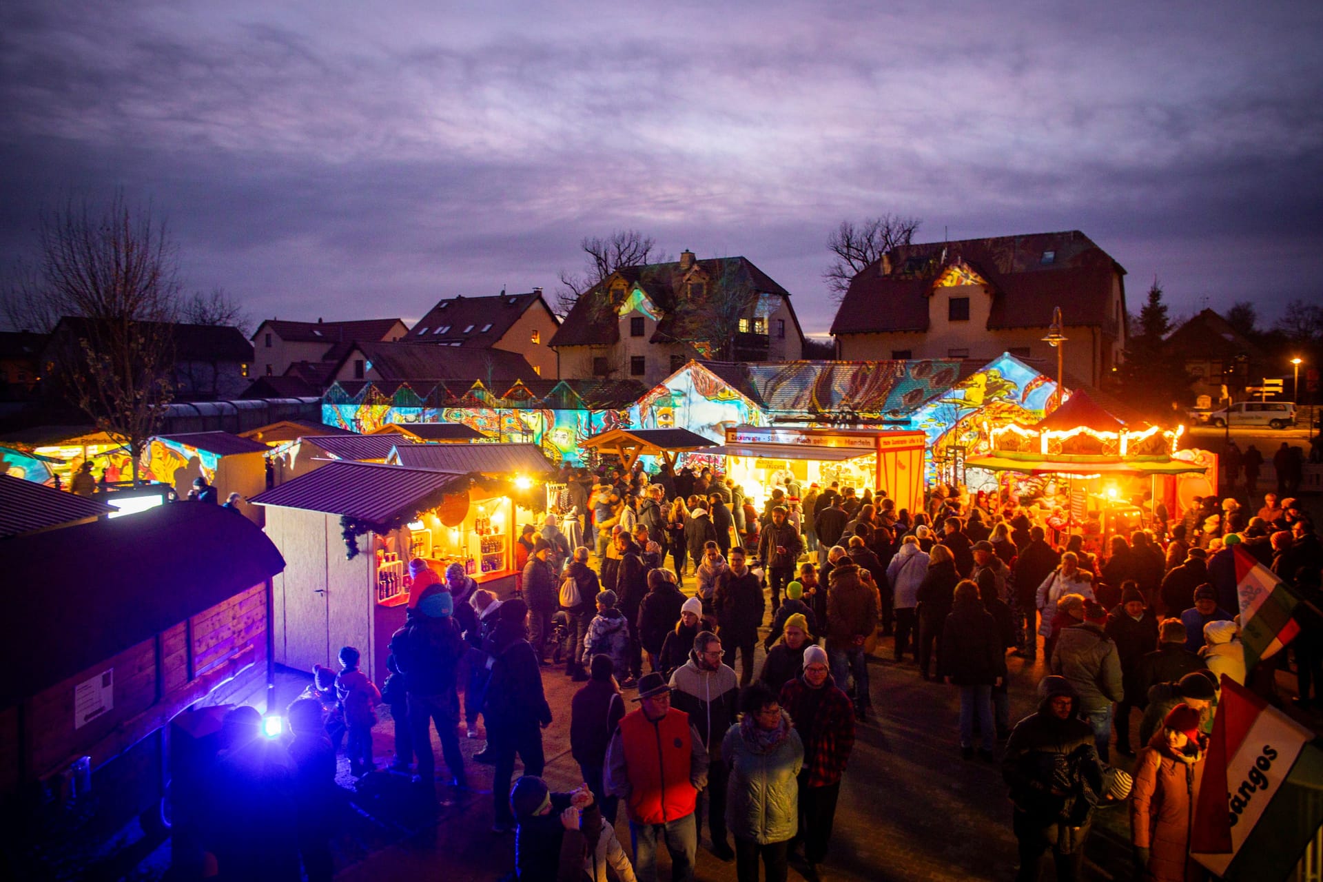 Blick auf den Moritzburger Weihnachtsmarkt (Archivbild):