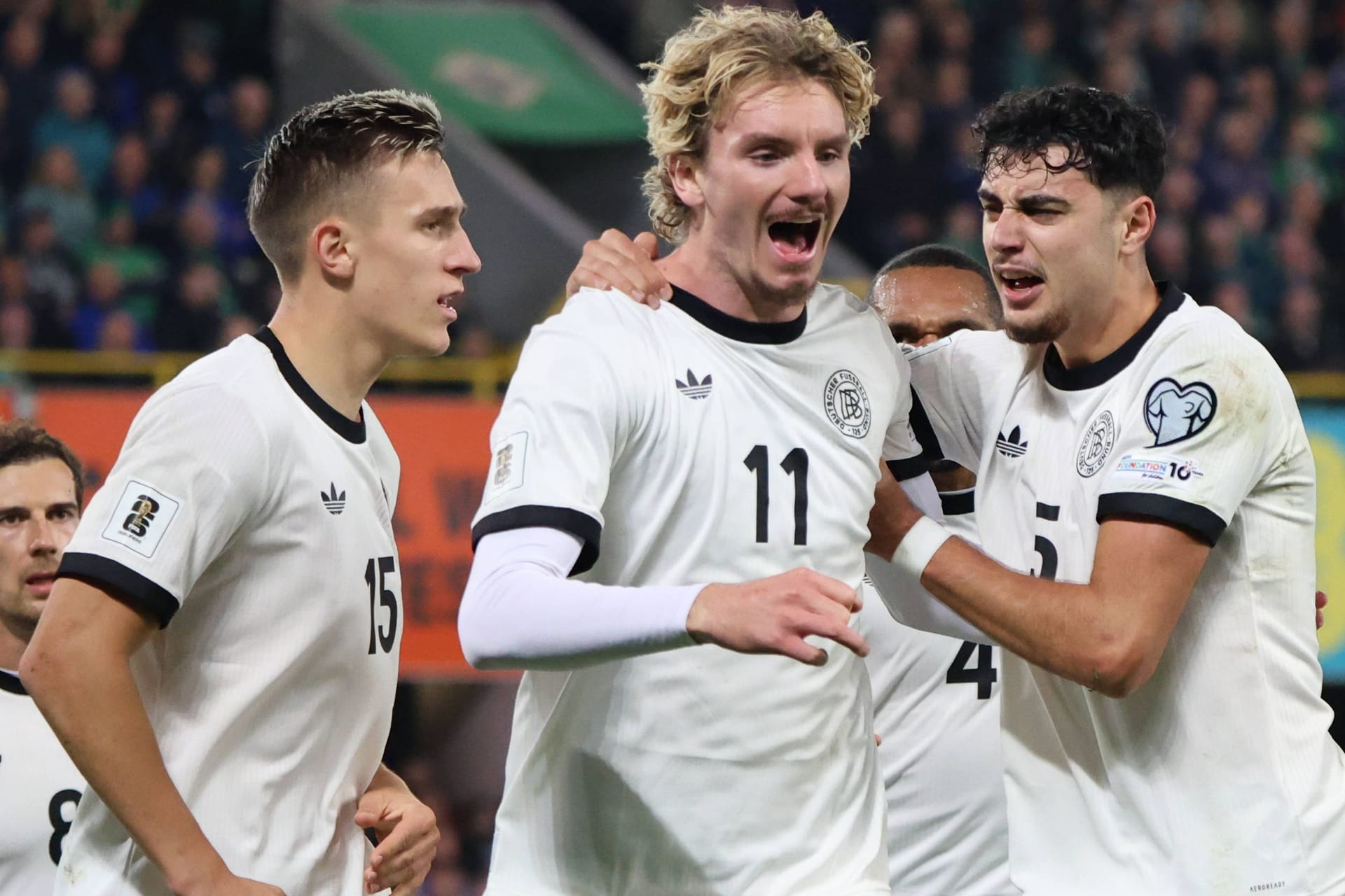 Nick Woltemade (M.): Der deutsche Torjäger ist ein Hoffnungsträger für die DFB-Elf.