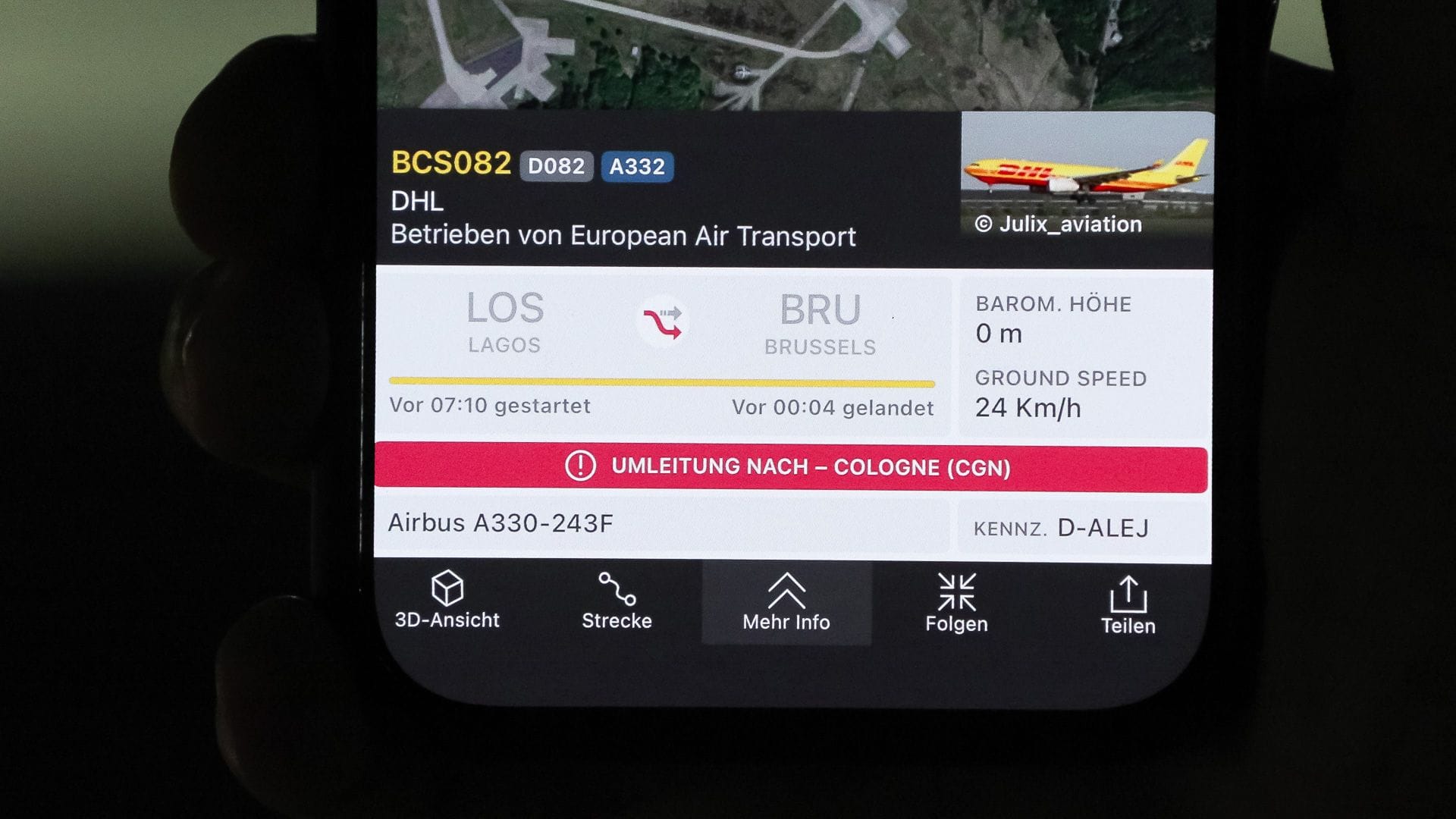 Insgesamt wurden acht Flugzeuge aus Belgien nach Köln umgeleitet.