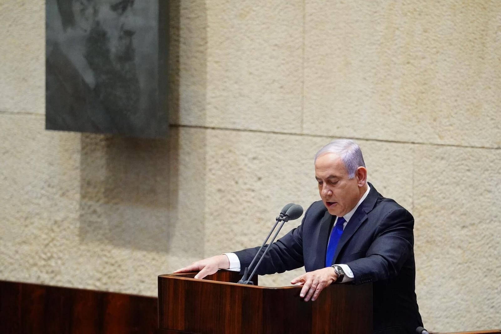 Der israelische Premierminister Benjamin Netanjahu spricht in der Knesset.