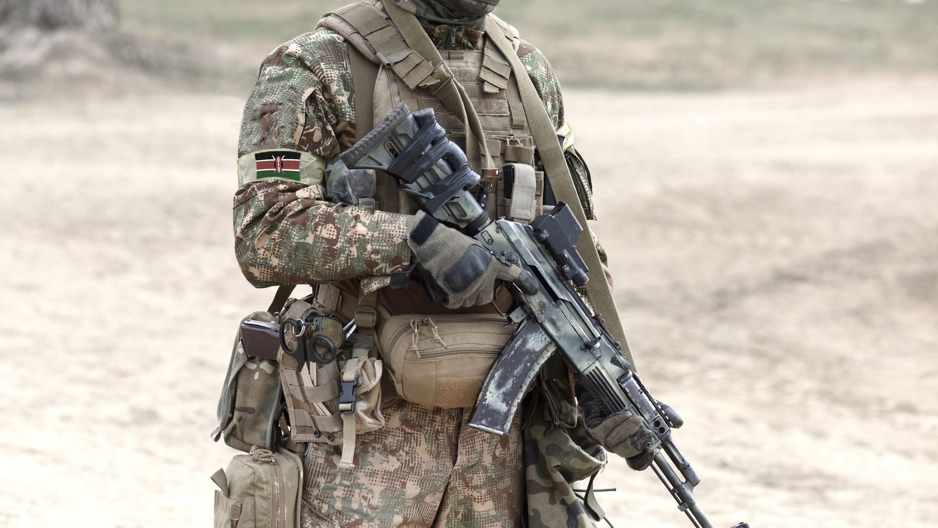 Kenianischer Soldat (Symbolbild): Vielen Kenianern wird erzählt, dass sie in Fabriken arbeiten würden.