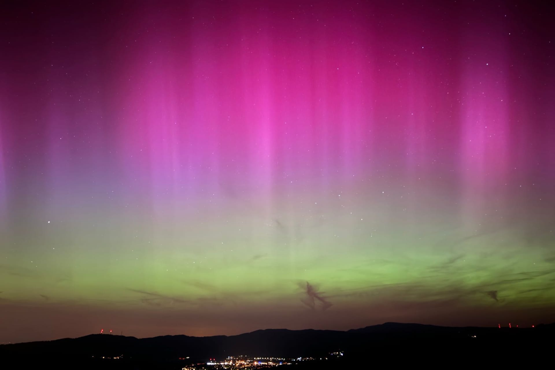 Polarlichter über Baden-Württemberg