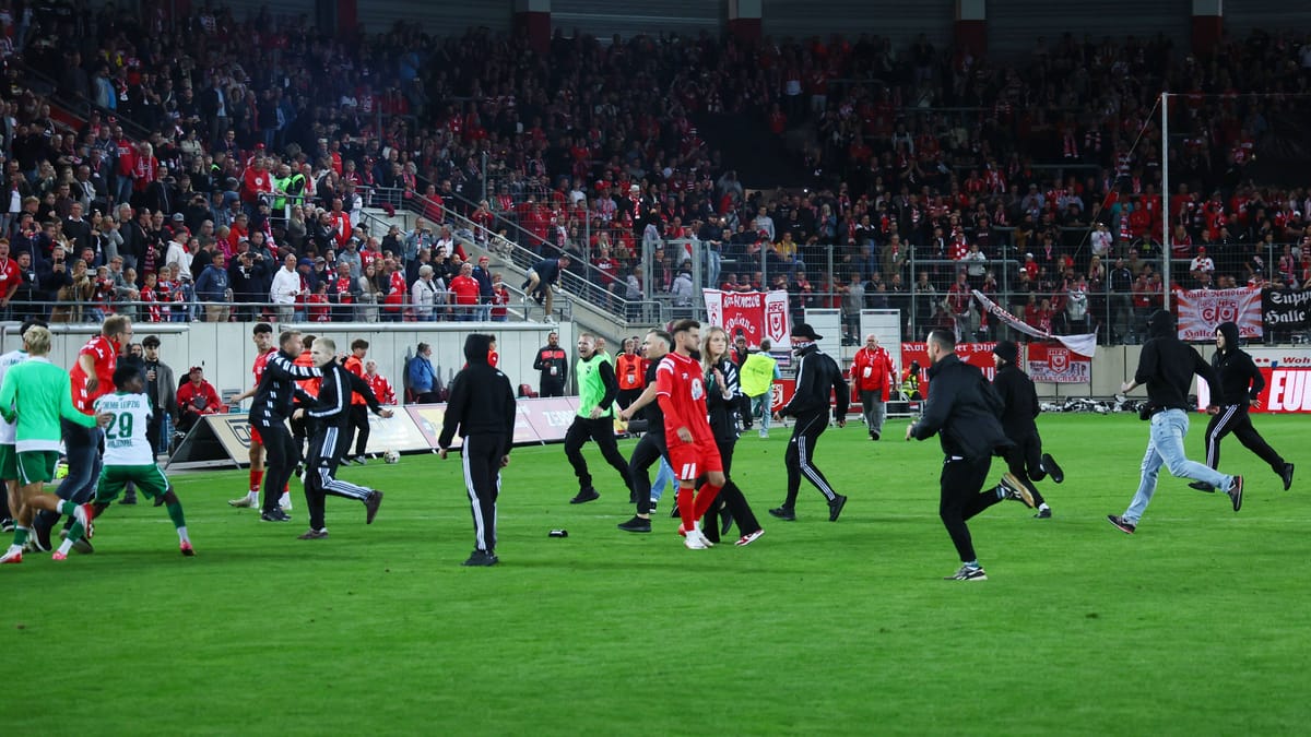Hallescher FC wegen Platzsturm zu Geldstrafe verurteilt