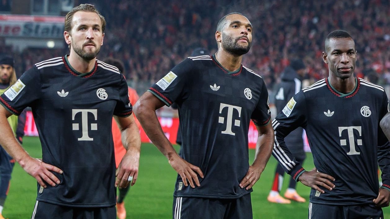 Harry Kane, Jonathan Tah, Nicolas Jackson (v.l.): Die Siegesserie der Bayern-Stars ist beim 2:2 bei Union Berlin gerissen. Harry Kane, Jonathan Tah, Nicolas Jackson (v.l.): Die Siegesserie der Bayern-Stars ist beim 2:2 bei Union Berlin gerissen.