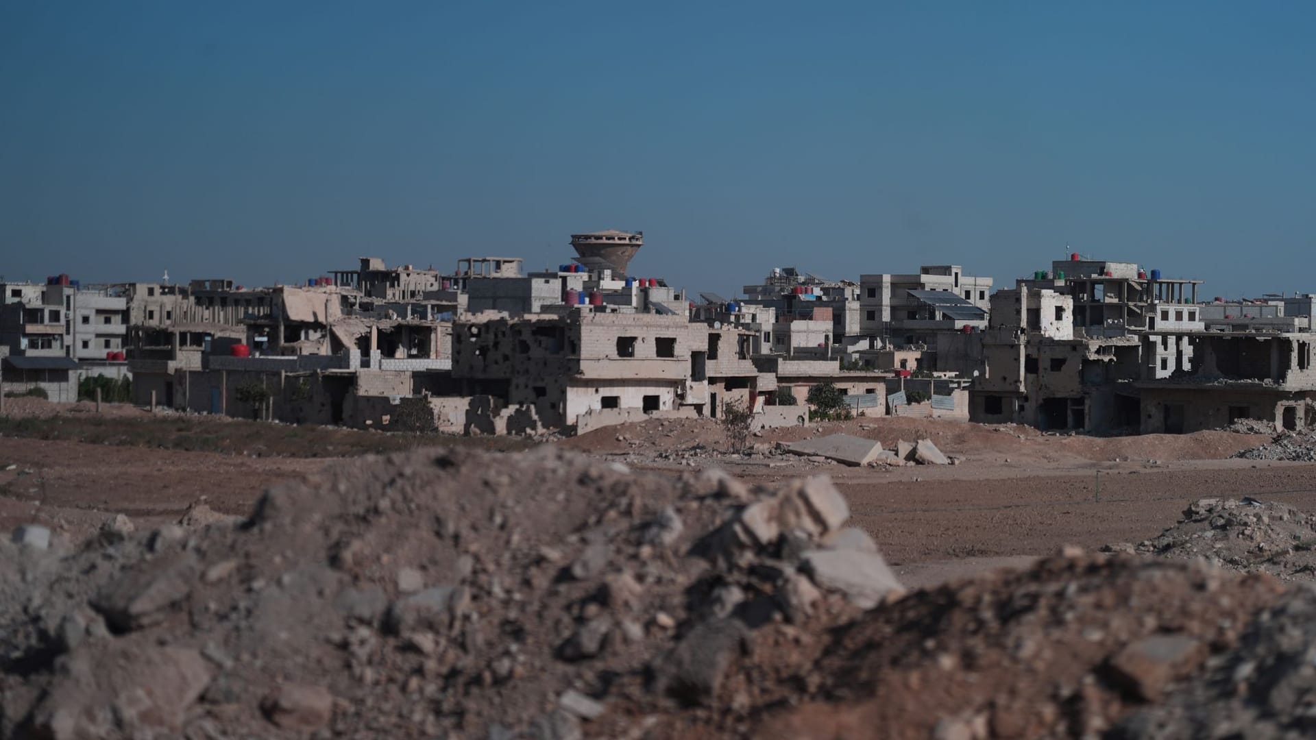 Harasta in Syrien: Nach vielen Jahren Bürgerkrieg sind große Teile der Infrastruktur des Landes zerstört.