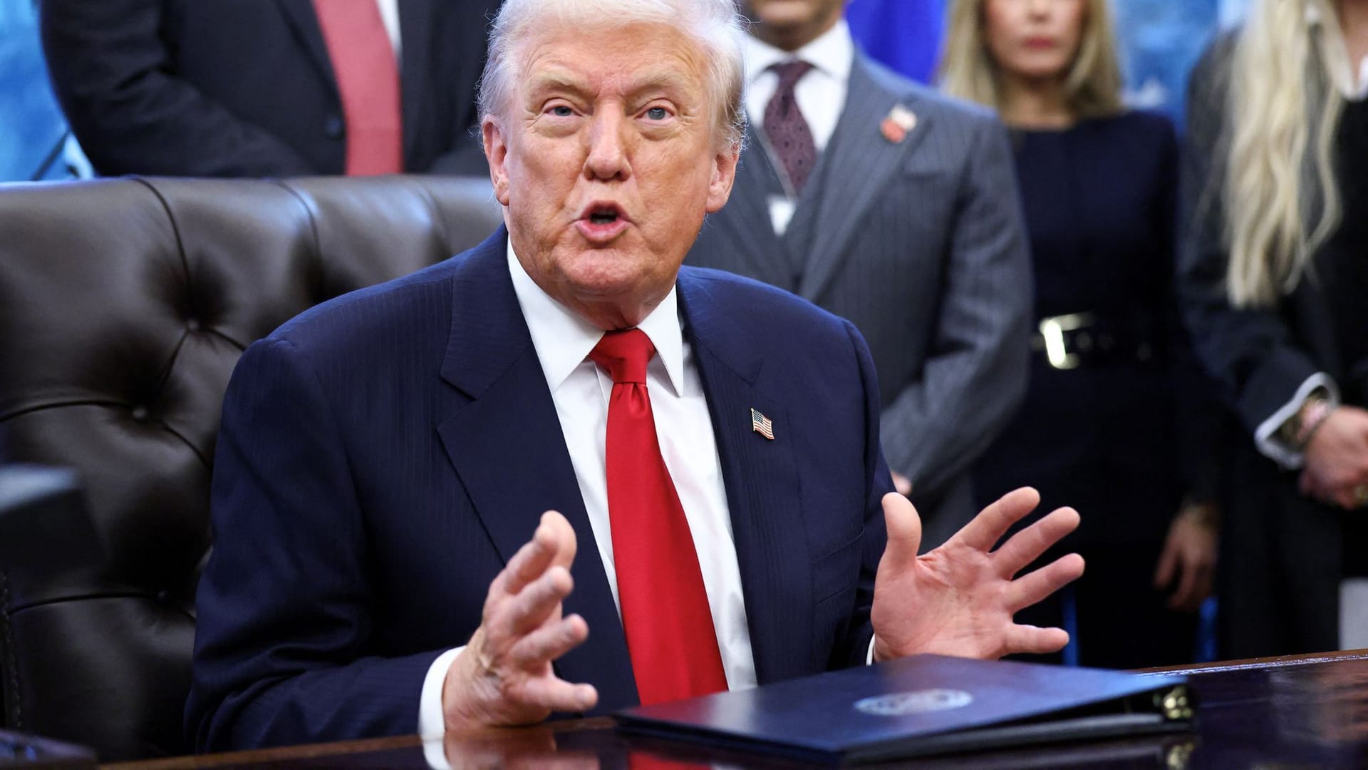 Donald Trump: Der US-Präsident kämpft mit sinkenden Zustimmungswerten in den USA. Donald Trump: Der US-Präsident kämpft mit sinkenden Zustimmungswerten in den USA.