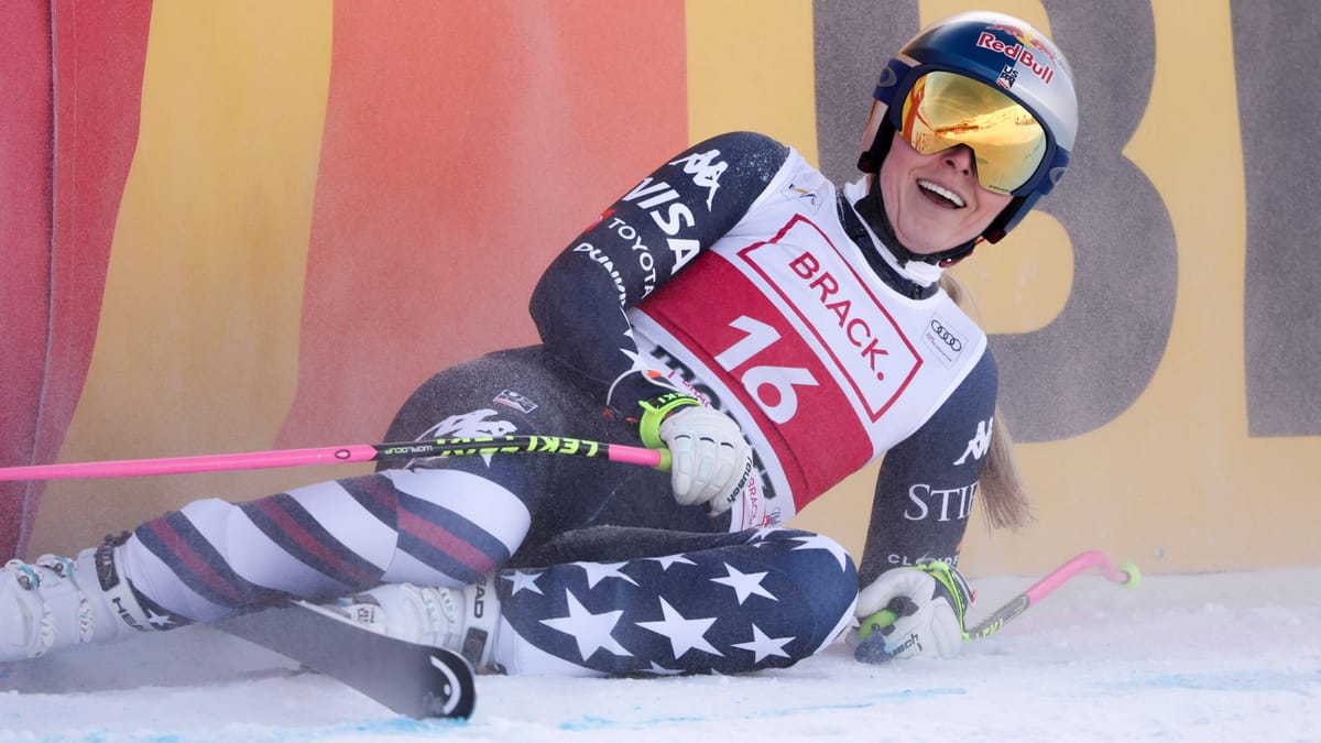 Lindsey Vonn dominiert auch mit 41 die Abfahrt Lindsey Vonn dominiert auch mit 41 die Abfahrt