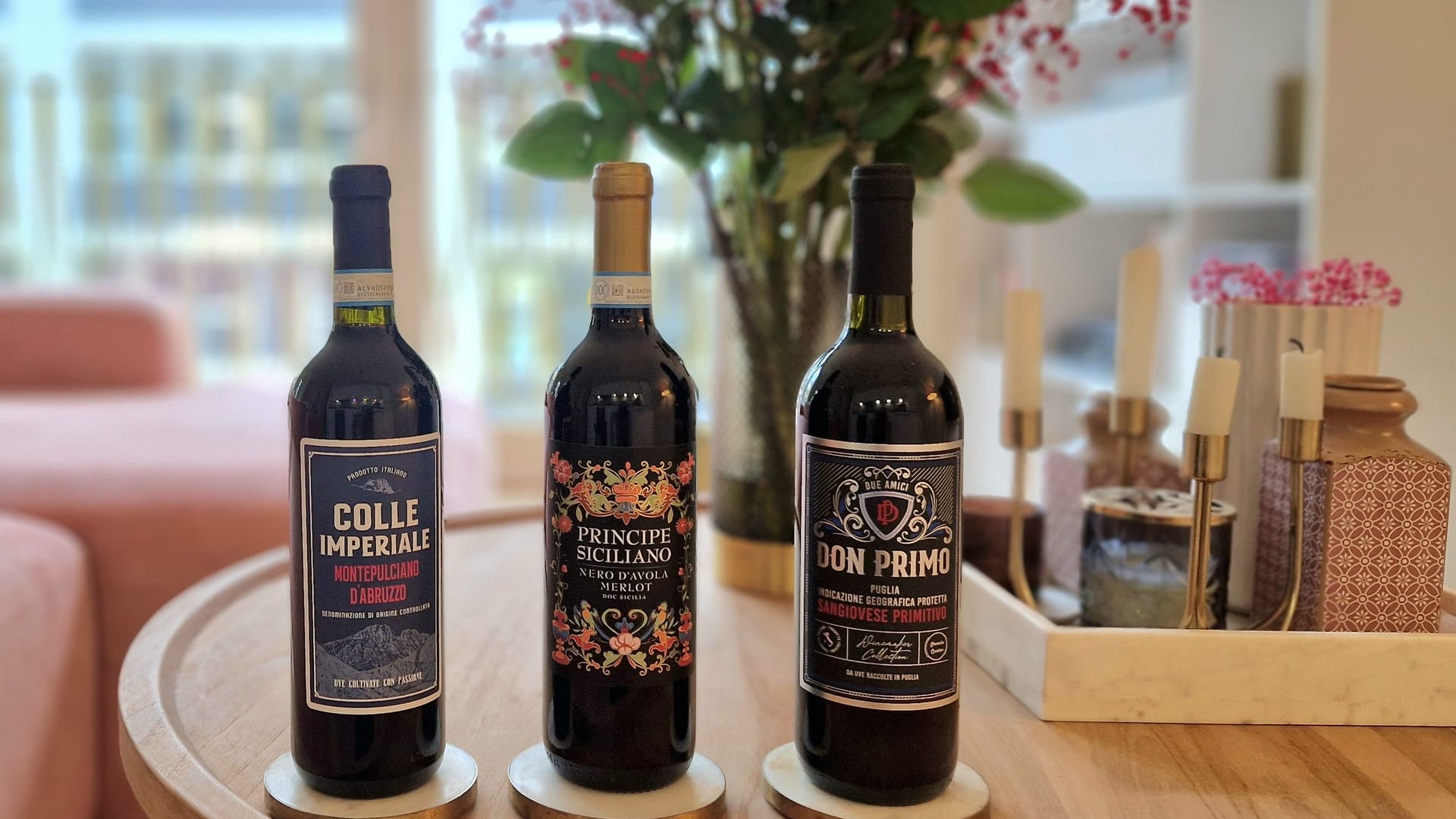 Colle Imperiale, Principe Siciliano, Don Primo: Drei Rotweine für festlichen Genuss. Colle Imperiale, Principe Siciliano, Don Primo: Drei Rotweine für festlichen Genuss.